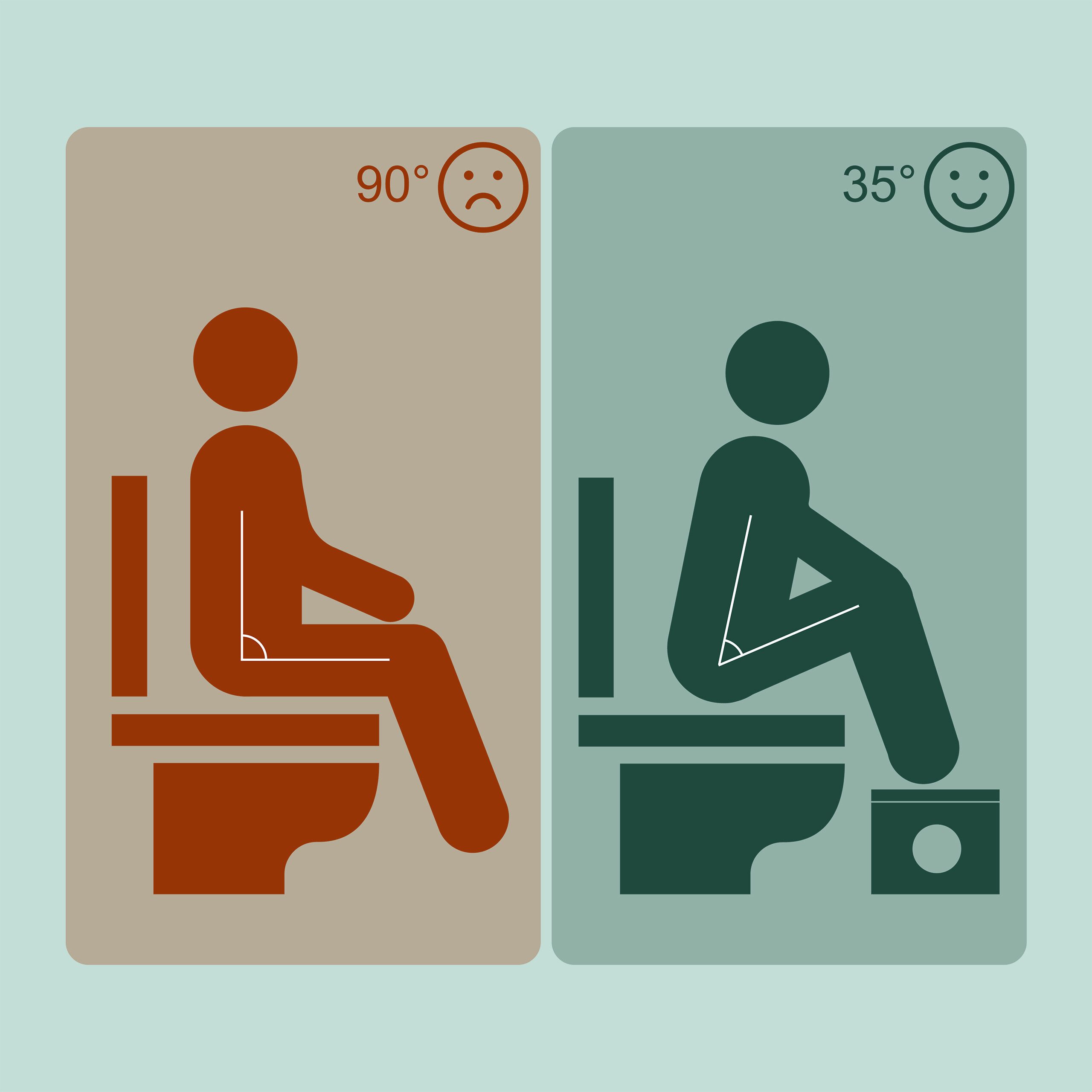 relaxdays Fußhocker Toilettenhocker aus Bambus