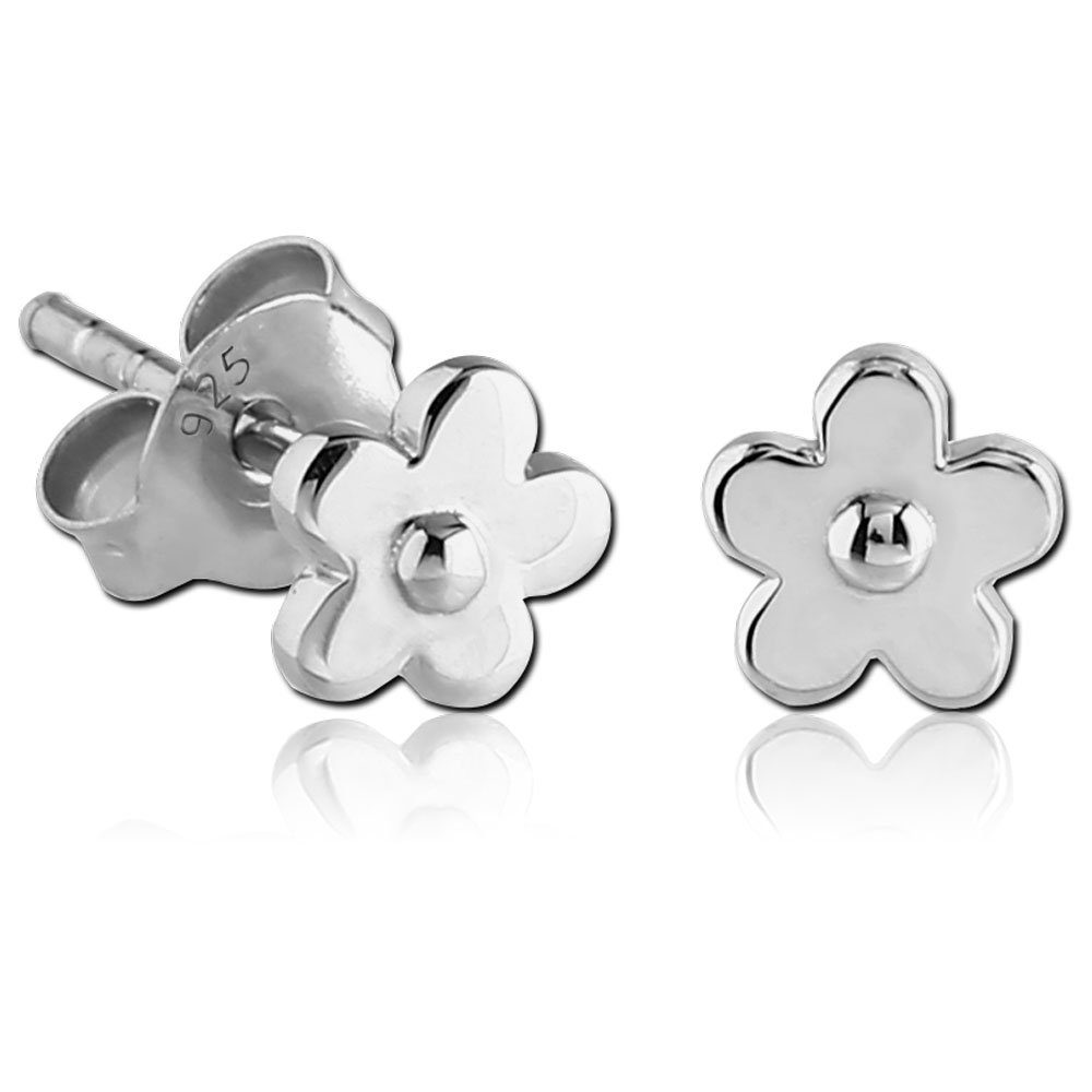 viva-adorno Paar Ohrstecker Blümchen Mädchen Ohrringe 925 Sterling Silber Blumen, Blüten Kinder Ohrringe