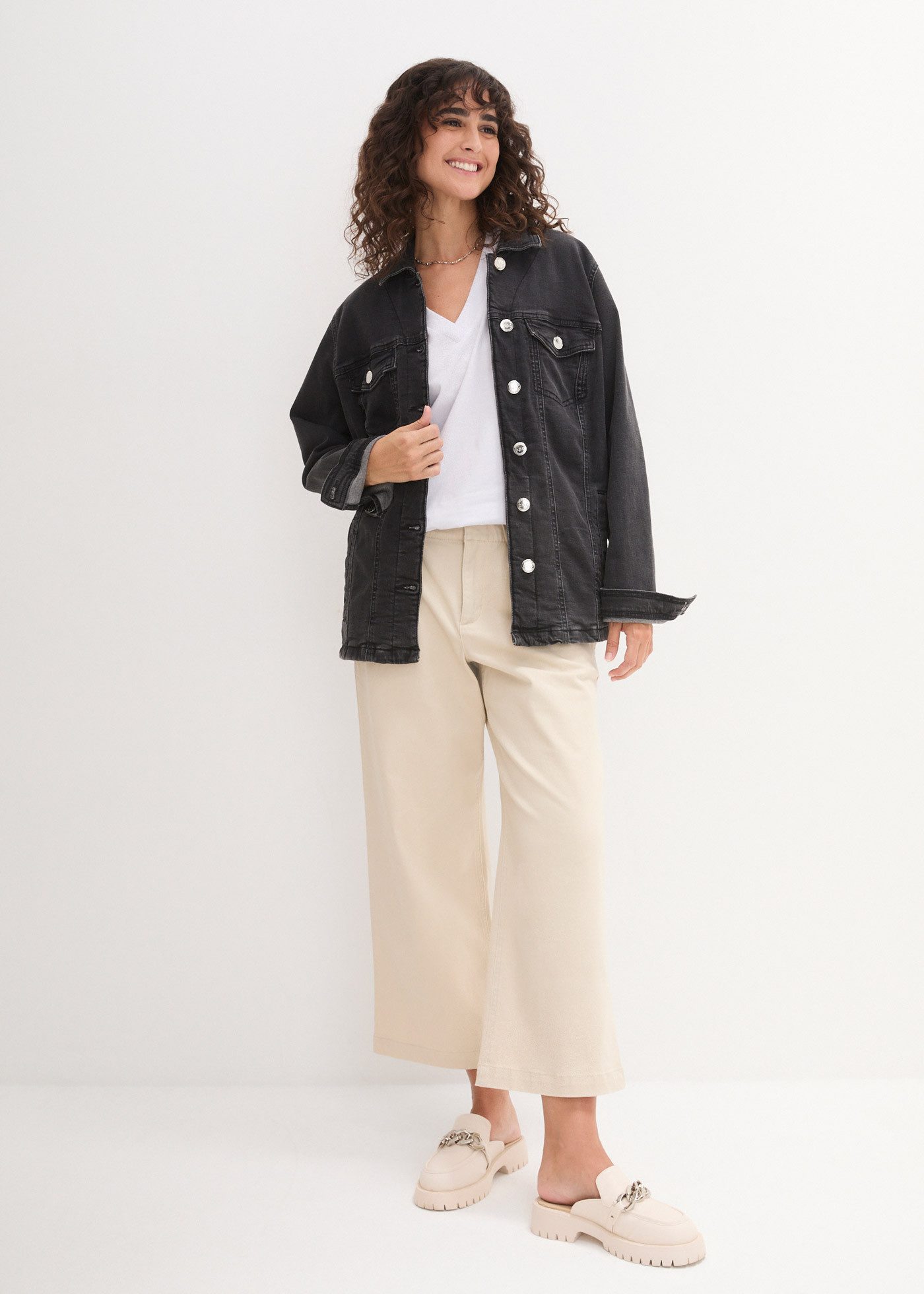 bonprix Longshirt (Packung, 5-tlg., 5) im 5er Pack und mit V-Ausschnitt