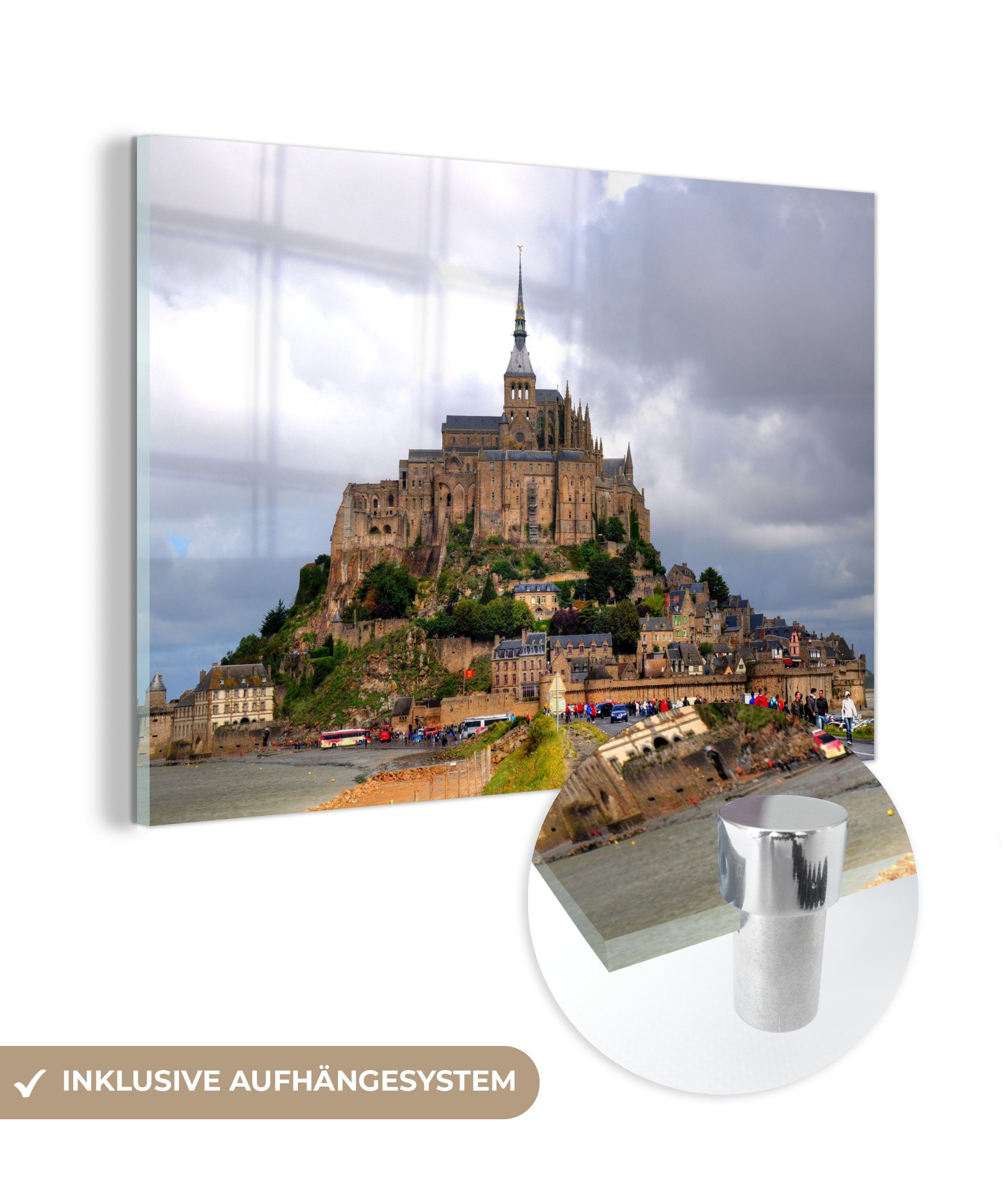 MuchoWow Acrylglasbild Frankreich - Architektur - Europa, (1 St), Acrylglasbilder Wohnzimmer & Schlafzimmer