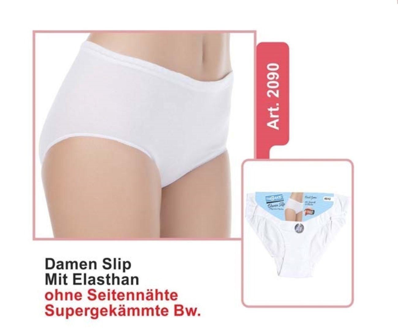 cwonlineshop Taillenslip Sparset 6er-Pack Damenslips aus Baumwolle, viele Farben (6-St) in klassischen Uni-Farben (Art-2090)