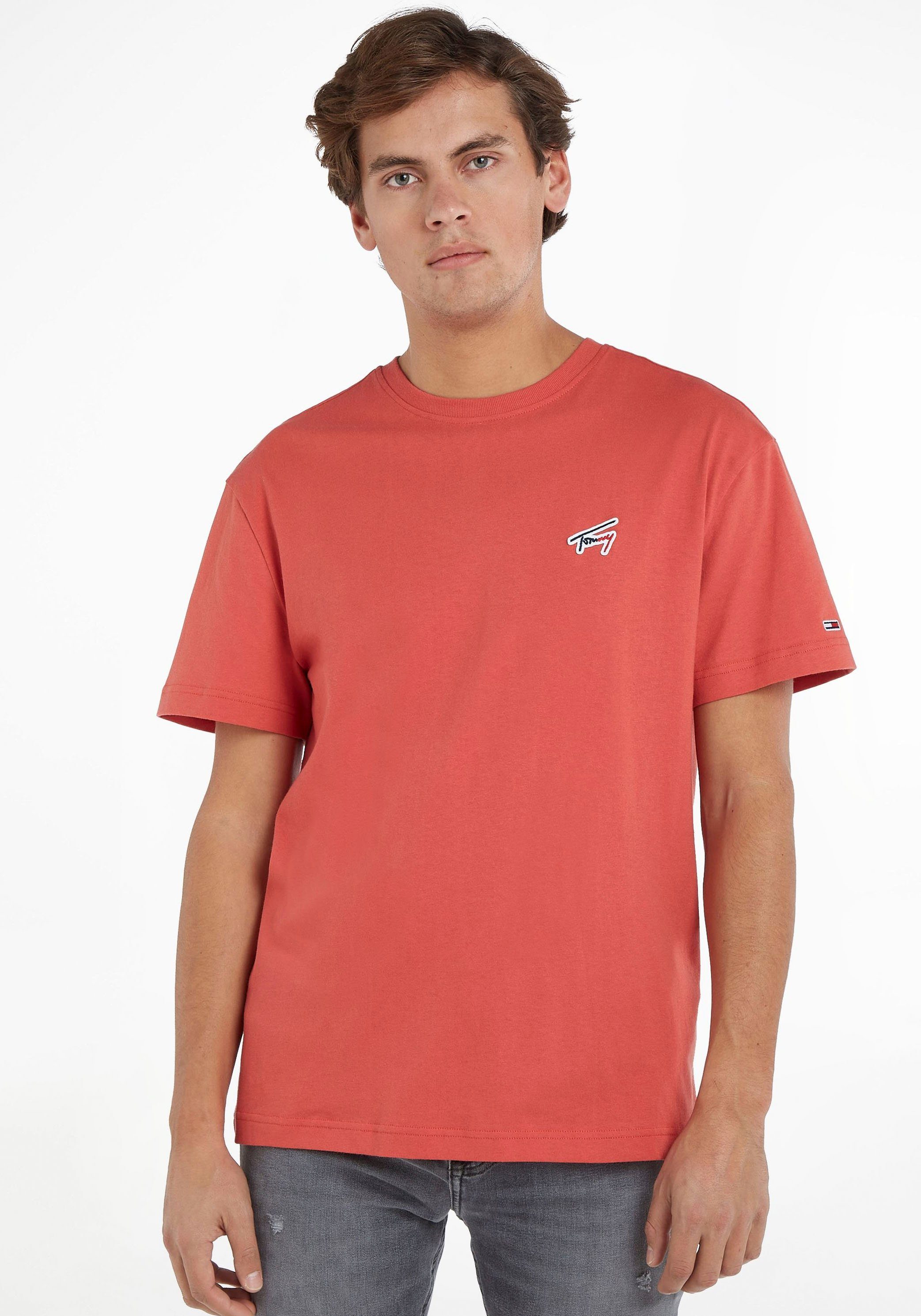 Tommy Jeans T-Shirt TJM CLSC SIGNATURE TEE Burnt Vermillion