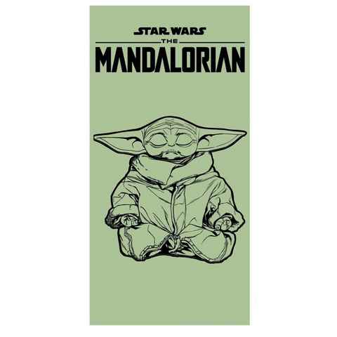 empireposter Handtuch Star Wars Mandalorian Yoda - Baumwoll Handtuch - 70x140 cm - Badetuch