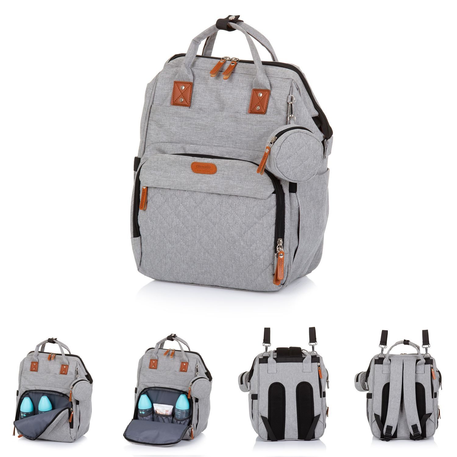 Chipolino Wickeltasche Wickeltasche, Kinderwagen (1-tlg), Rucksack Reißverschluss Schnullertasche