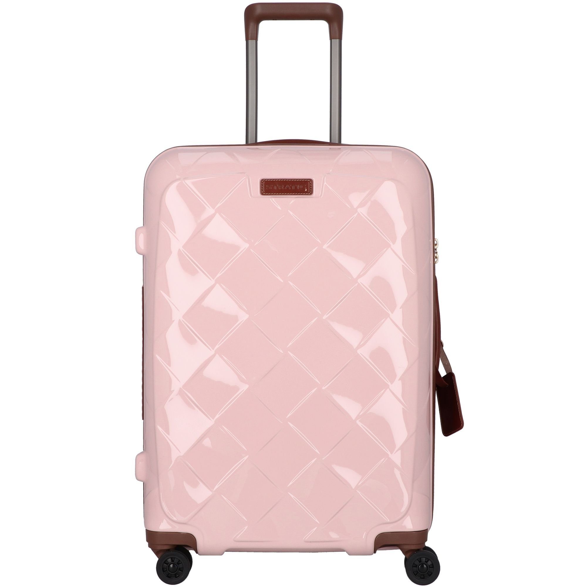 Stratic Hartschalen-Trolley Leather & More, 4 Rollen, Polycarbonat