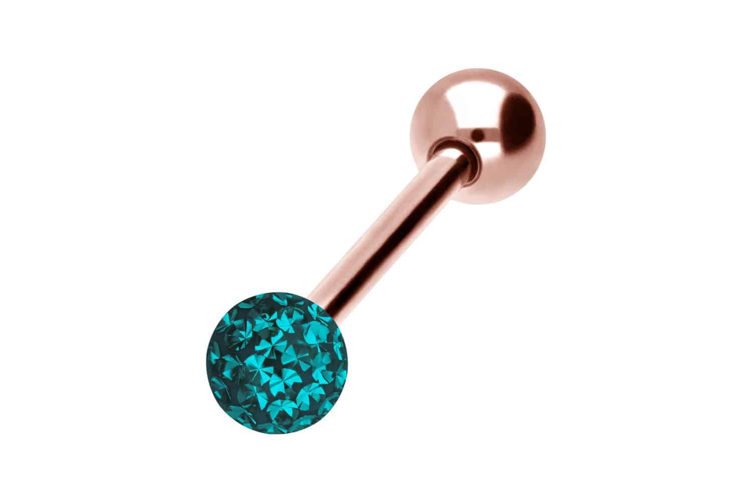 Brustwarzenpiercing Titan Barbell EPOXY- + TITAN-KUGEL