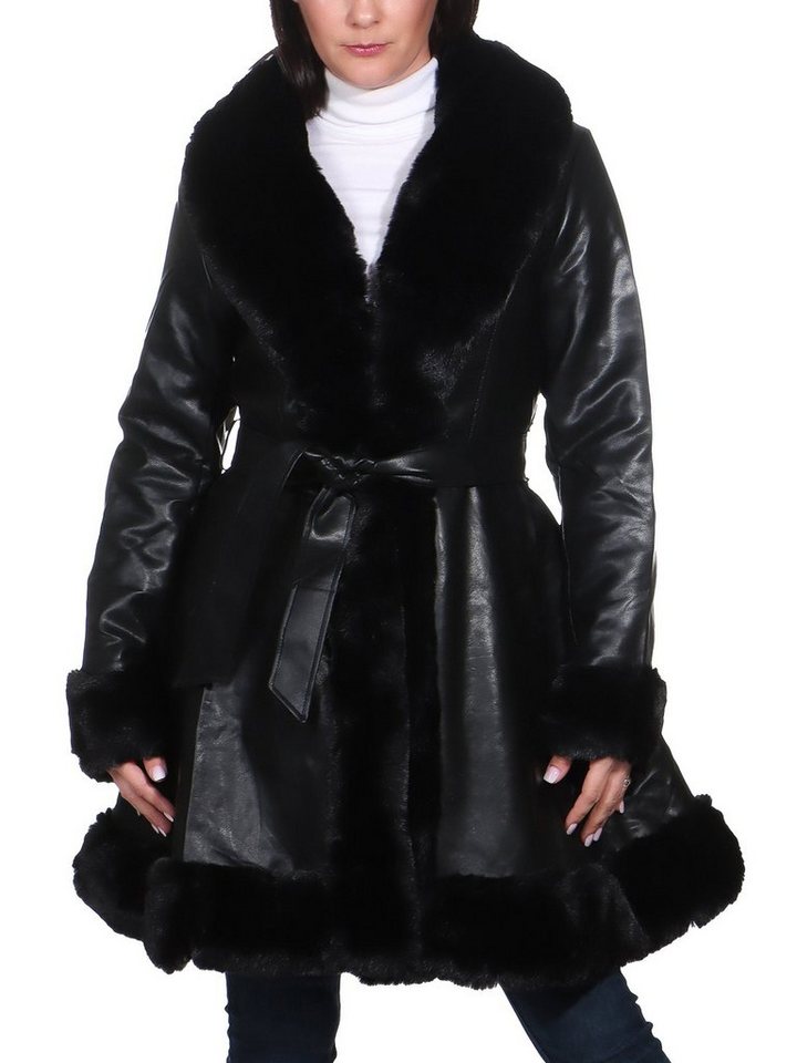 Damen mantel lederoptik Clearance