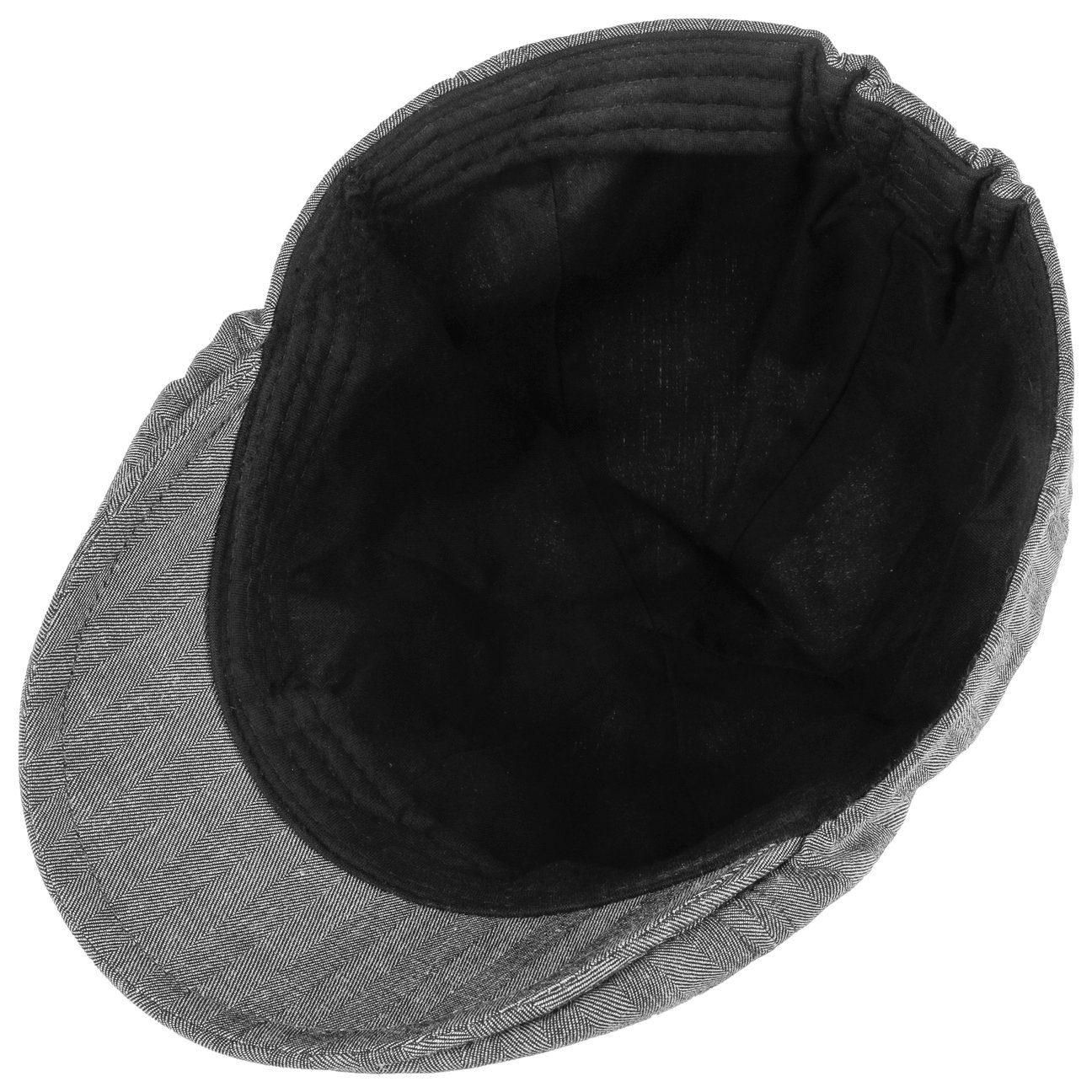 Lipodo Flat Cap (1-St) Schirm Schirmmütze mit schwarz