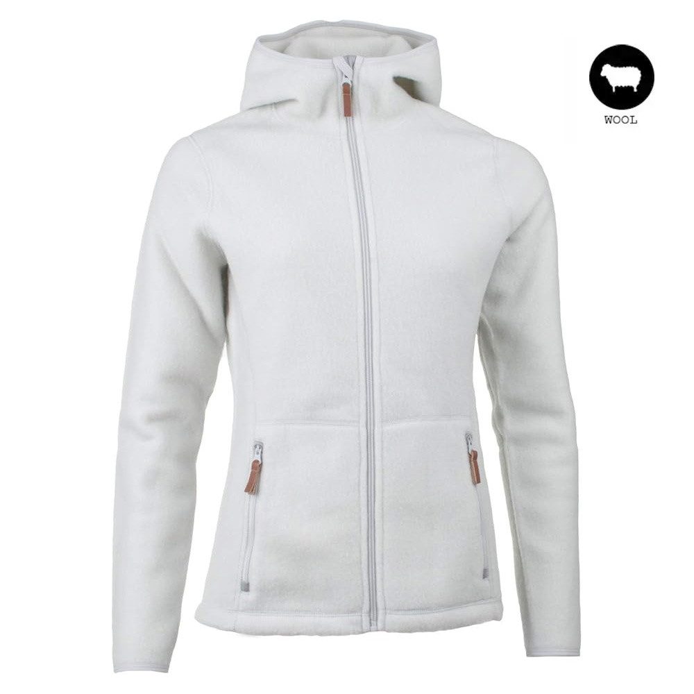 Sätila of Sweden Fleeceshirt 2117 of Sweden - Orebro Damen Merino Wolljacke mit Kapuze Hoodie Grau