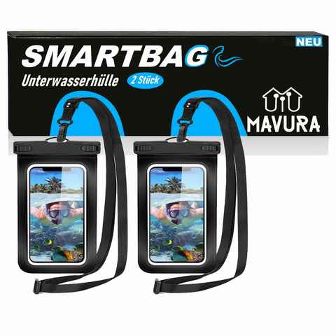 MAVURA Handyhülle SMARTBAG Wasserdichte Handy Schutzhülle Unterwasserhülle Handytasche, Smartphone Hülle Universal Schutzhülle für Iphone Samsung u.v.m. [2er]