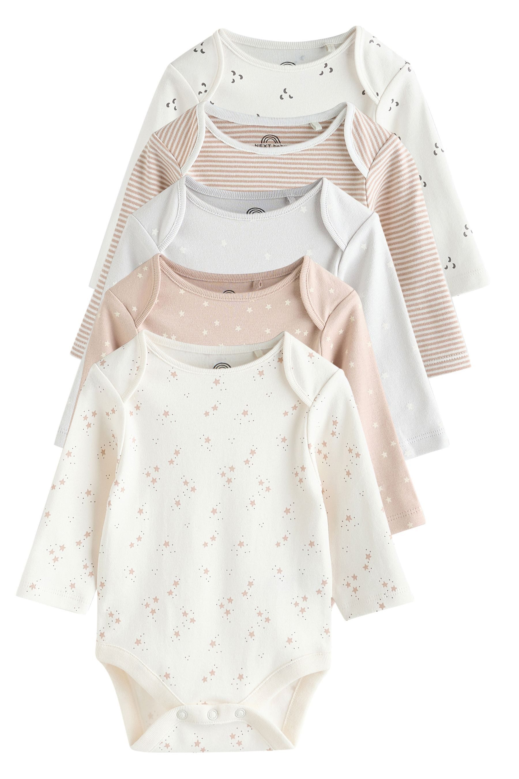 Next Langarmbody Langärmelige Baby Bodysuits, 5er-Pack (5-tlg)