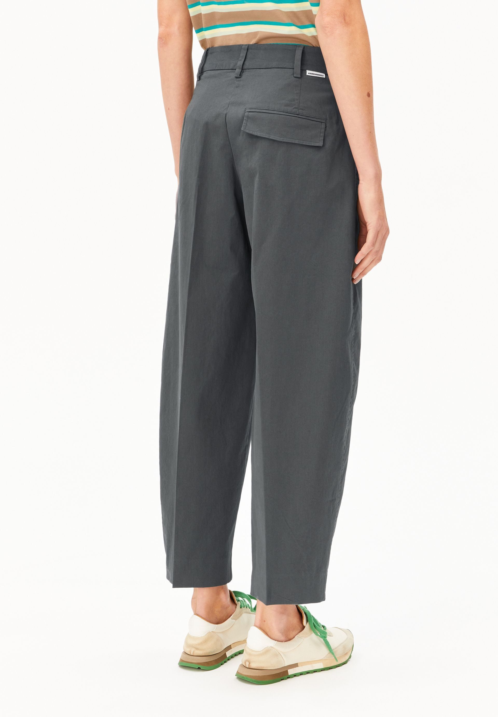 Armedangels Stoffhose BARREL TWILL Webhose aus Bio-Baumwoll Mix (Mid waist, Regular Fit)