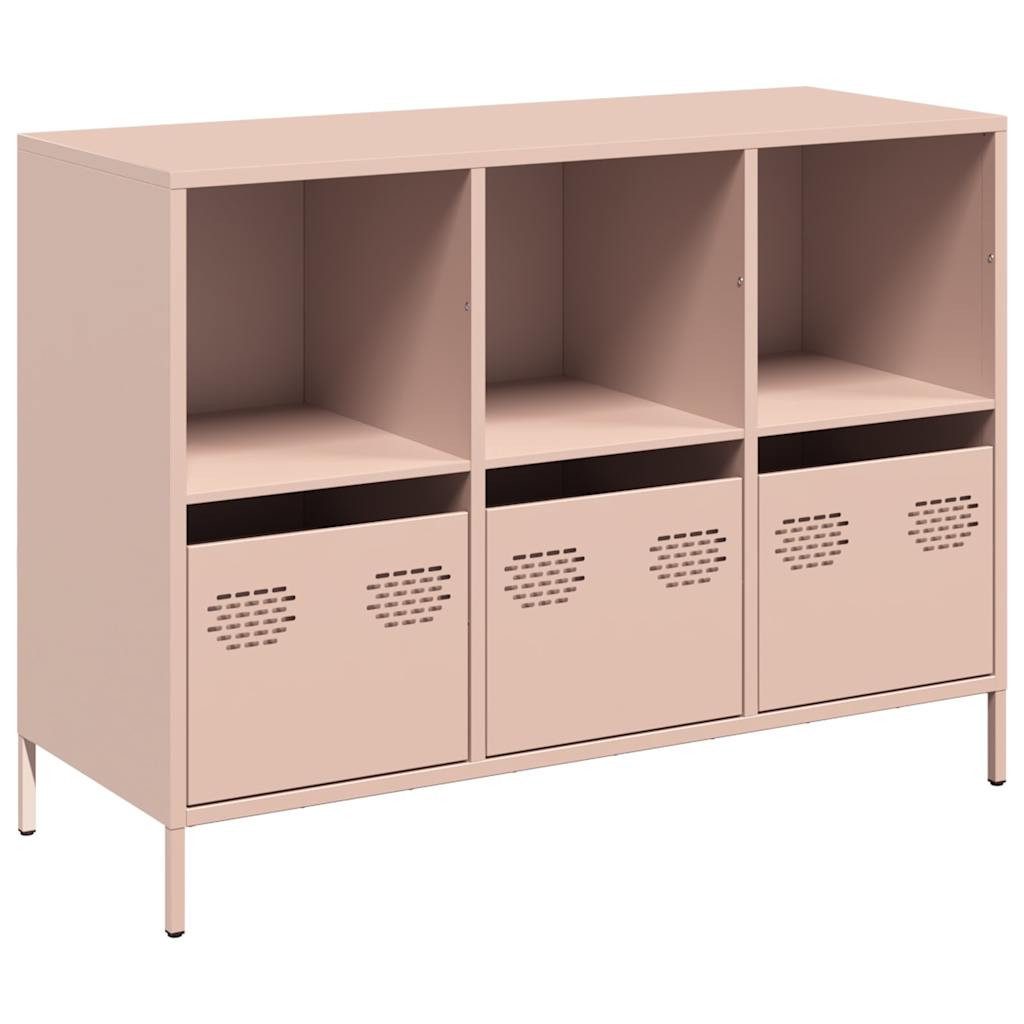 vidaXL Sideboard Sideboard Rosa 101,5x39x73,5 cm Kaltgewalzter Stahl (1 St)