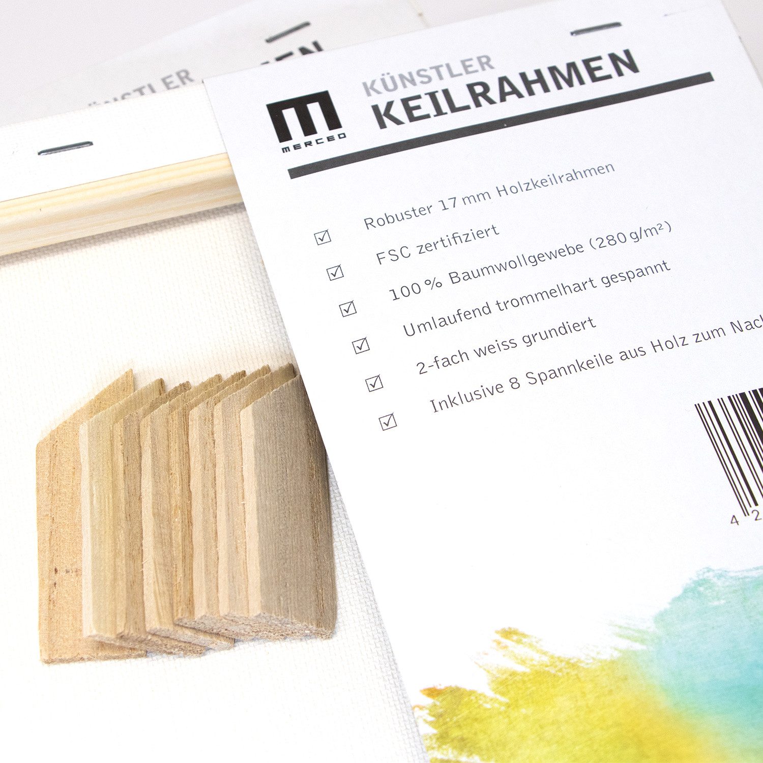 M MERCEO Leinwand, 2er-Set Leinwand 80x120cm (zum Bemalen, Baumwolle, Keilrahmen,280g/m)