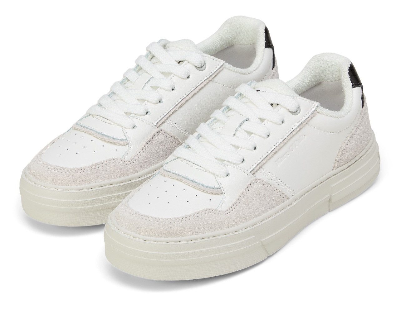 Marc O'Polo Plateausneaker Basket-Sneaker, Schnürschuh, Freizeitschuh mit gepolstertem Schaftrand