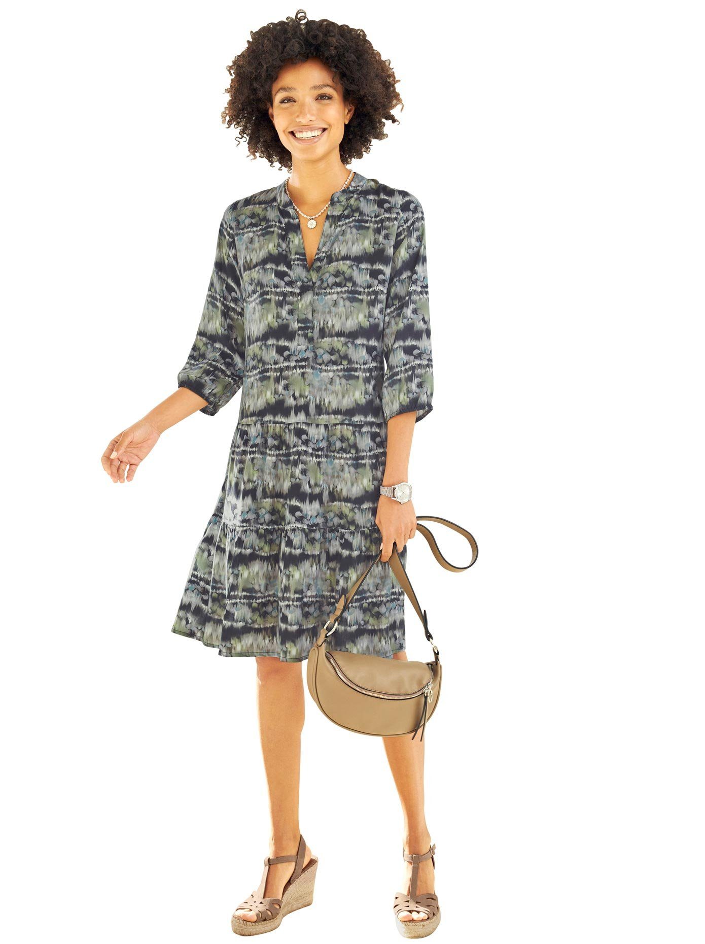 heine Sommerkleid Druck-Kleid, gewebte Qualität online kaufen | OTTO