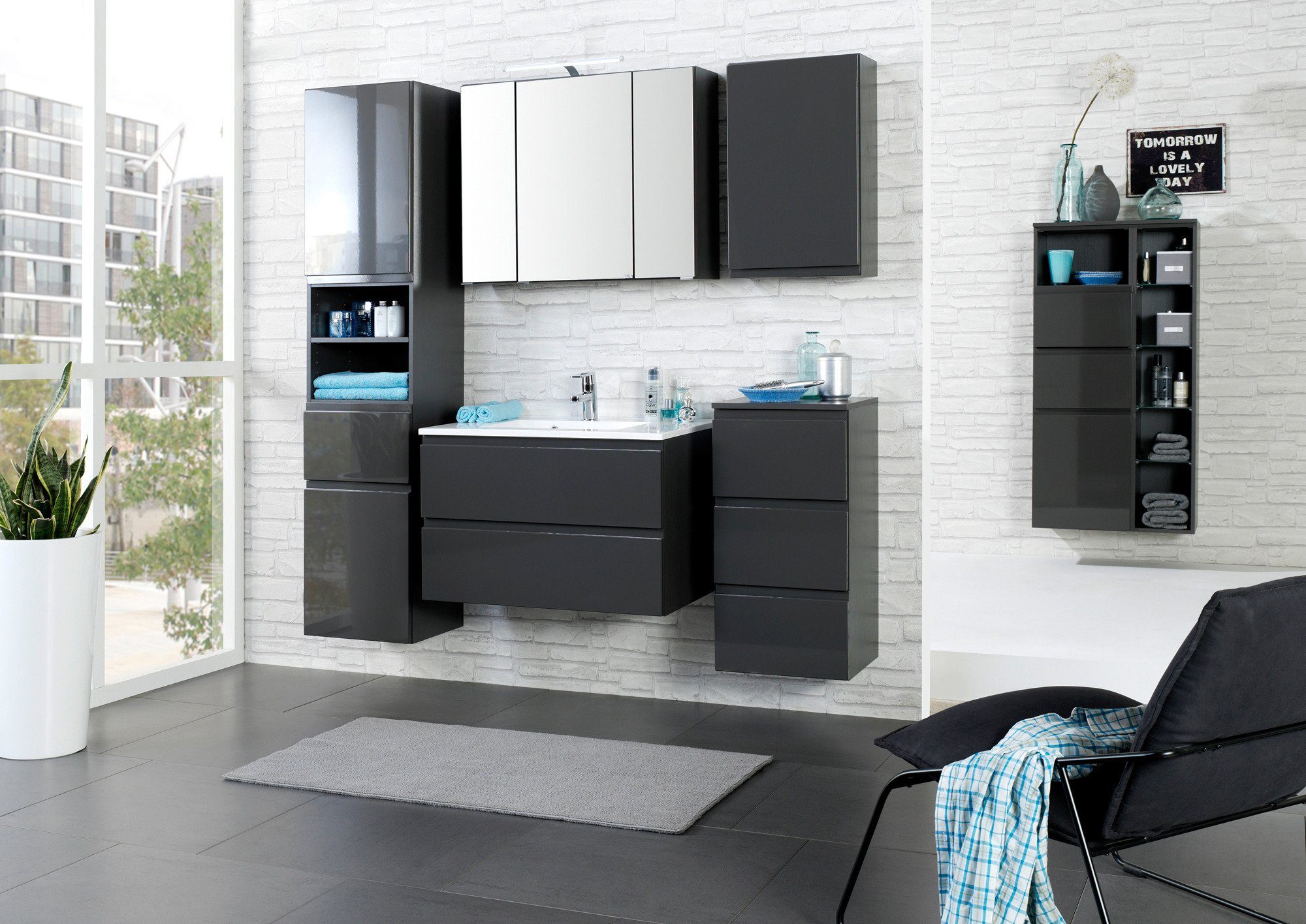 welltime Midischrank Cardiff Breite 65 cm, mit Softclose-Funktion