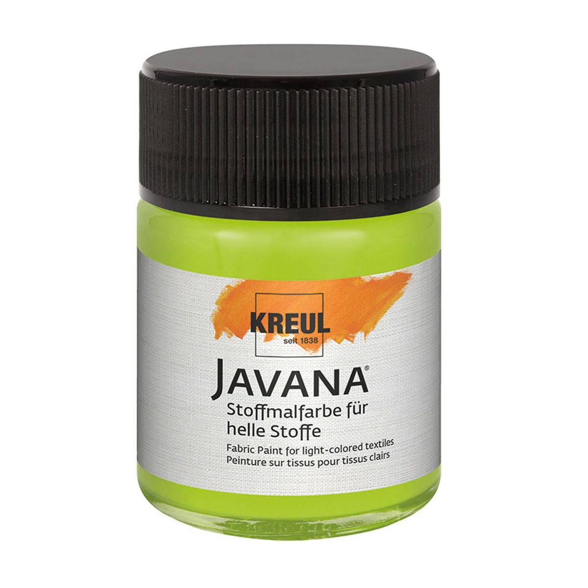 C. KREUL Stoffmalfarbe KREUL Stoffmalfarbe JAVANA leuchtgrün 50ml Glas