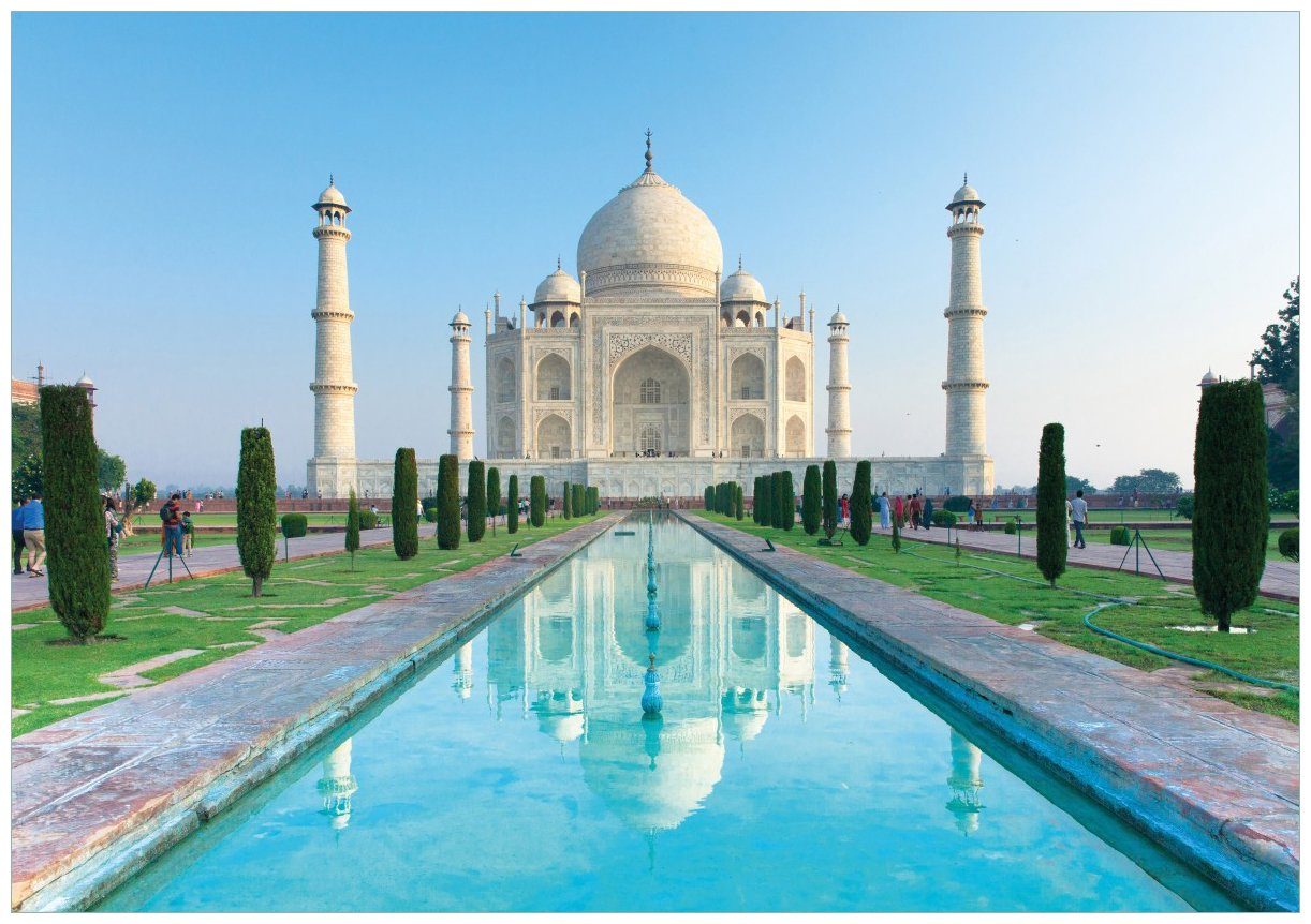 Wallario Wandbild, Taj Mahal - Mausoleum in Indien, in verschiedenen  Ausführungen