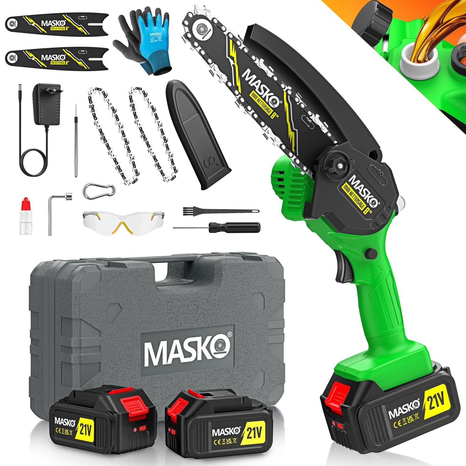 MASKO Akku-Kettensäge Mini Kettensäge 800W Elektrische günstig online kaufen