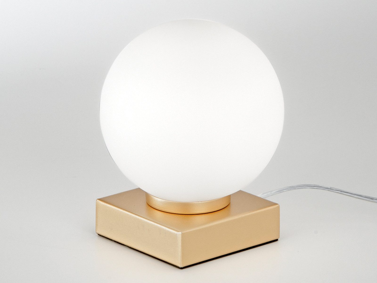 Luce Ambiente Design LED Nachttischlampe mit Glas-Kugel Lampenschirm Höhe 17,5cm, Dimmfunktion, LED wechselbar, Warmweiß, klein-e Retro Tisch-Lampe inkl. LED Leuchtmittel mit 3 Stufen Dimmer