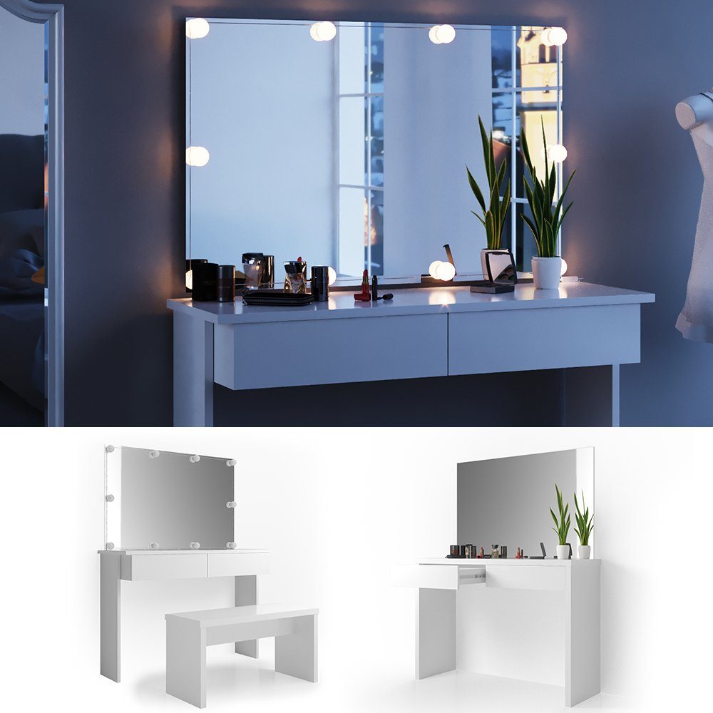 Vicco Schminktisch Azur, Weiß, 120 cm günstig online kaufen