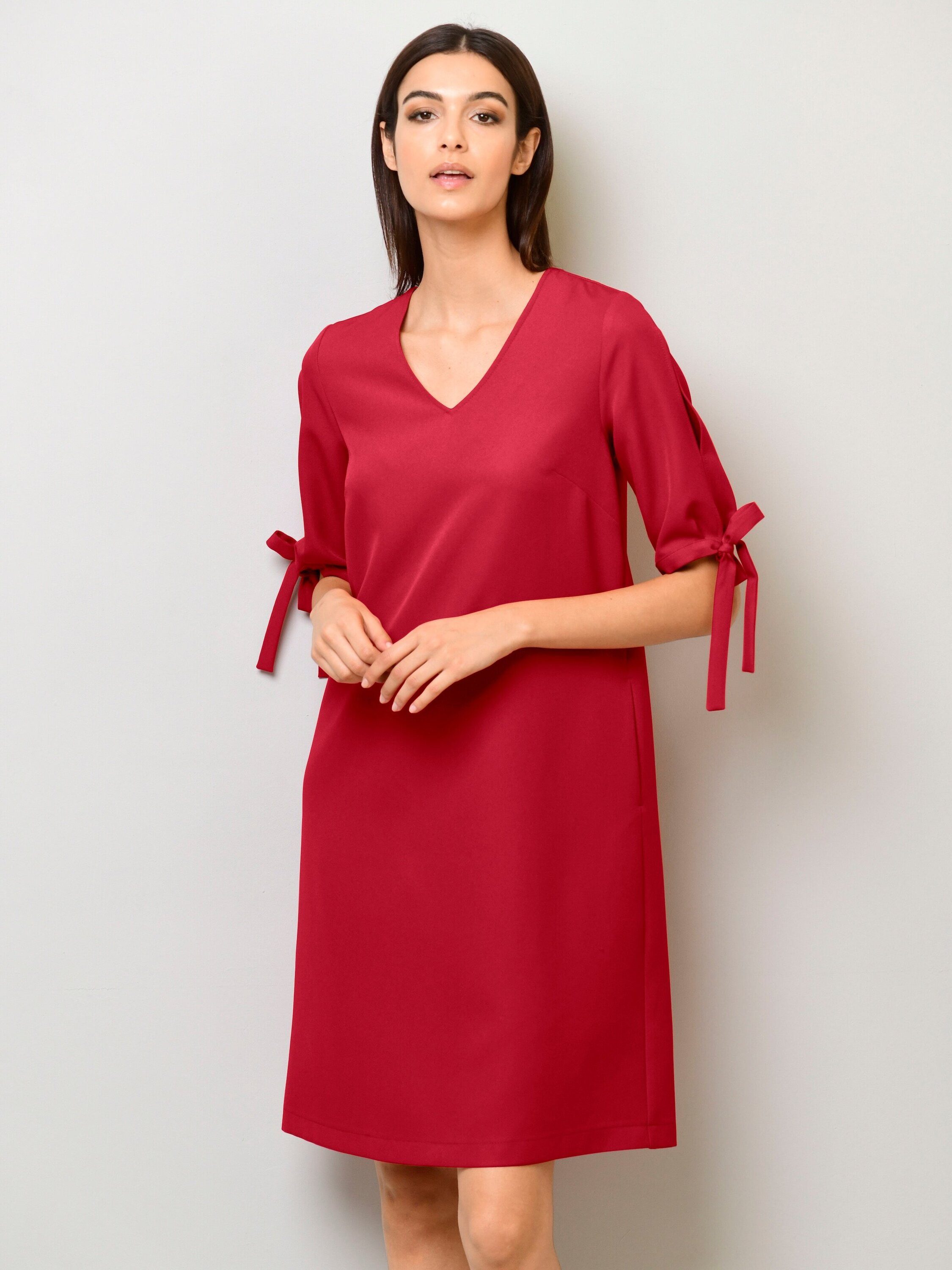 Alba Moda Midikleid Elegantes Freizeitkleid mit Schlitz