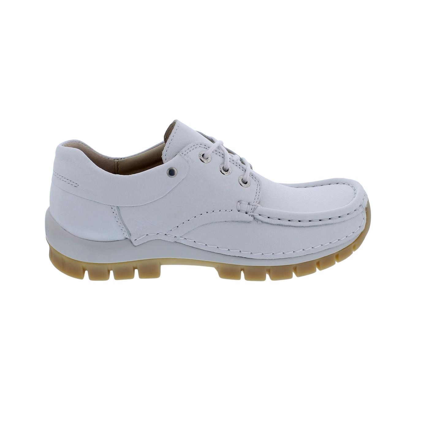 Wolky Fly 0470120-100, Velvet leather (Glattleder), White, Halbschuh Schnürschuh