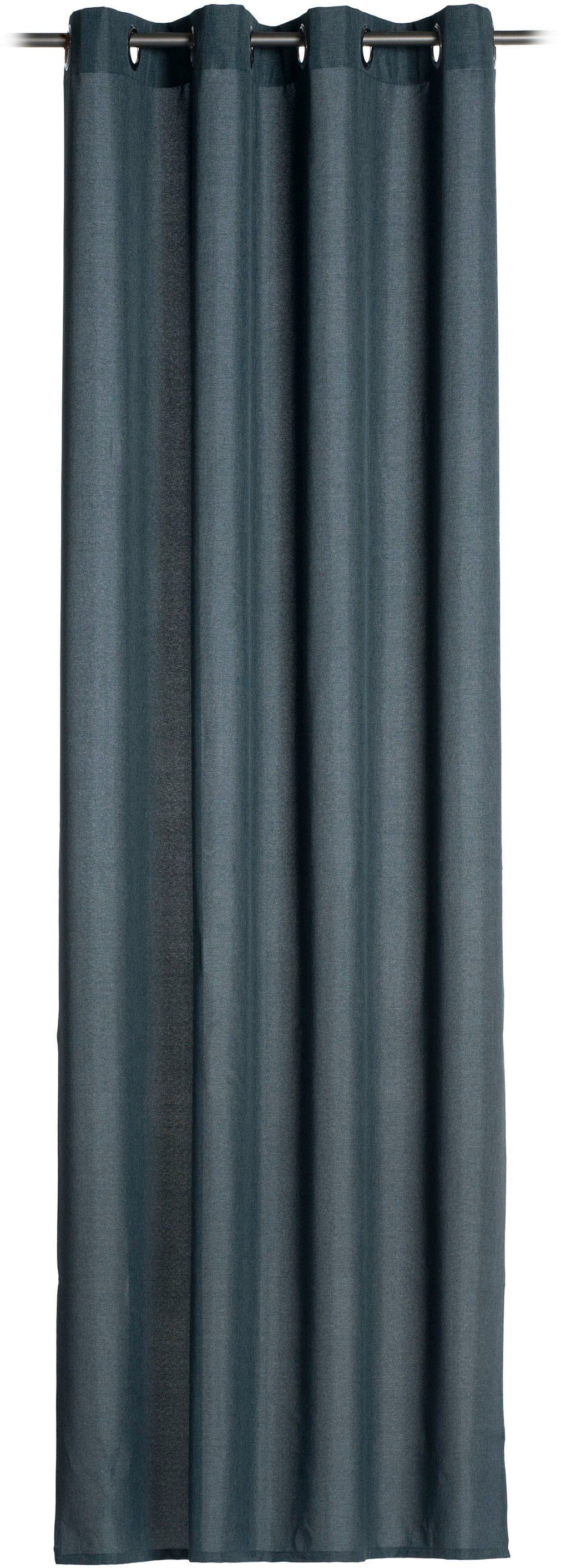 Vorhang Linus Ösenschal, Gözze, Ösen St), blau abdunkelnd, Uni (1 245x140, HxB: Panamagewebe