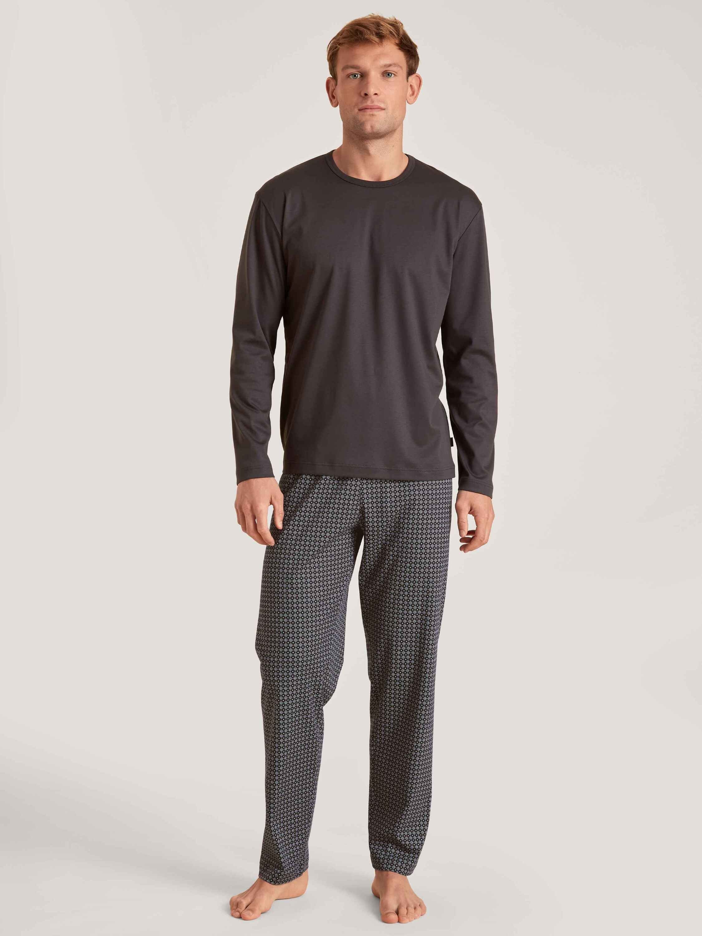Pyjama, lang tlg) (2 Pyjama CALIDA shale grey