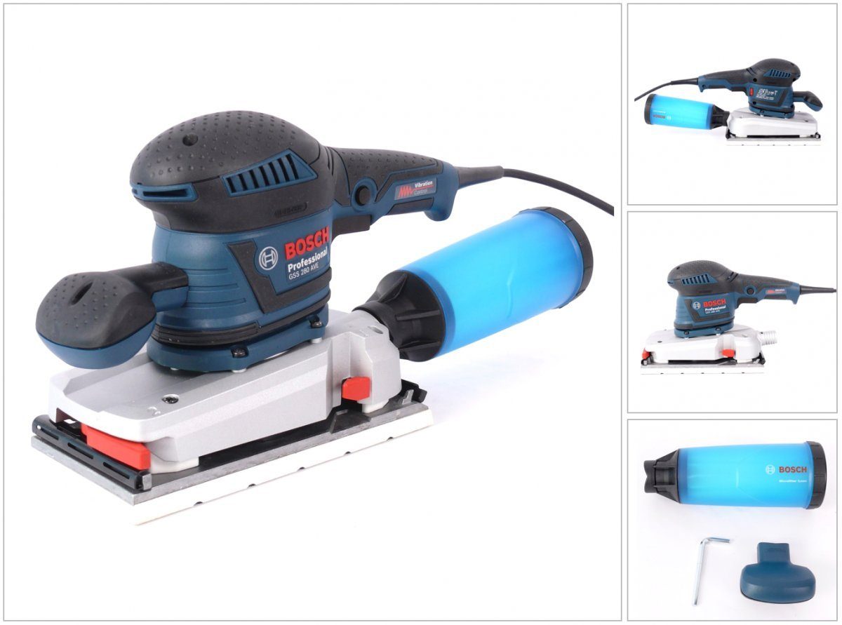 Bosch Professional Schwingschleifer GSS 280 AVE Professional Schwingschleifer mit Microfilterbox