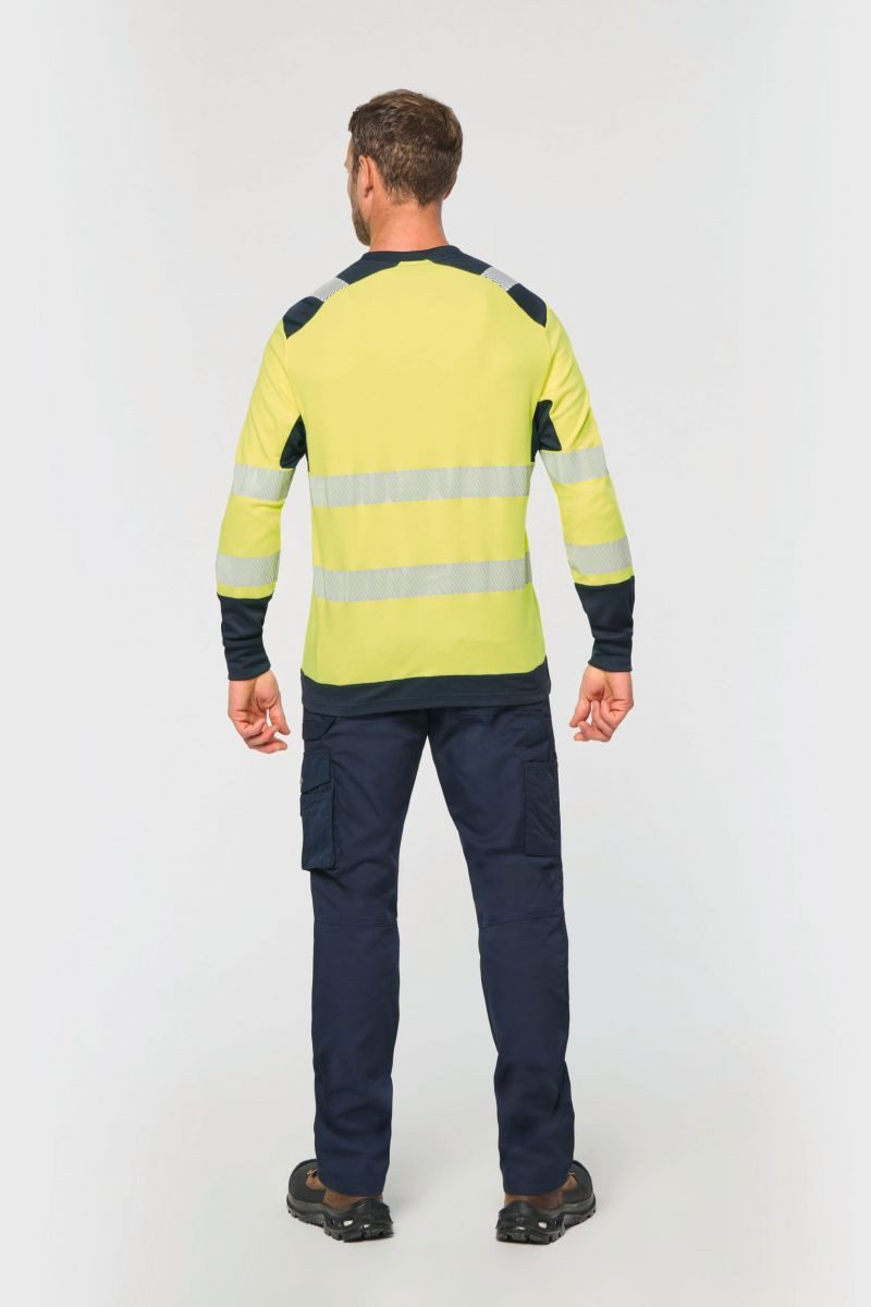 WK. Designed To Work Warnschutz-Shirt Recyceltes Sicherheits-T-Shirt mit langen Ärmeln