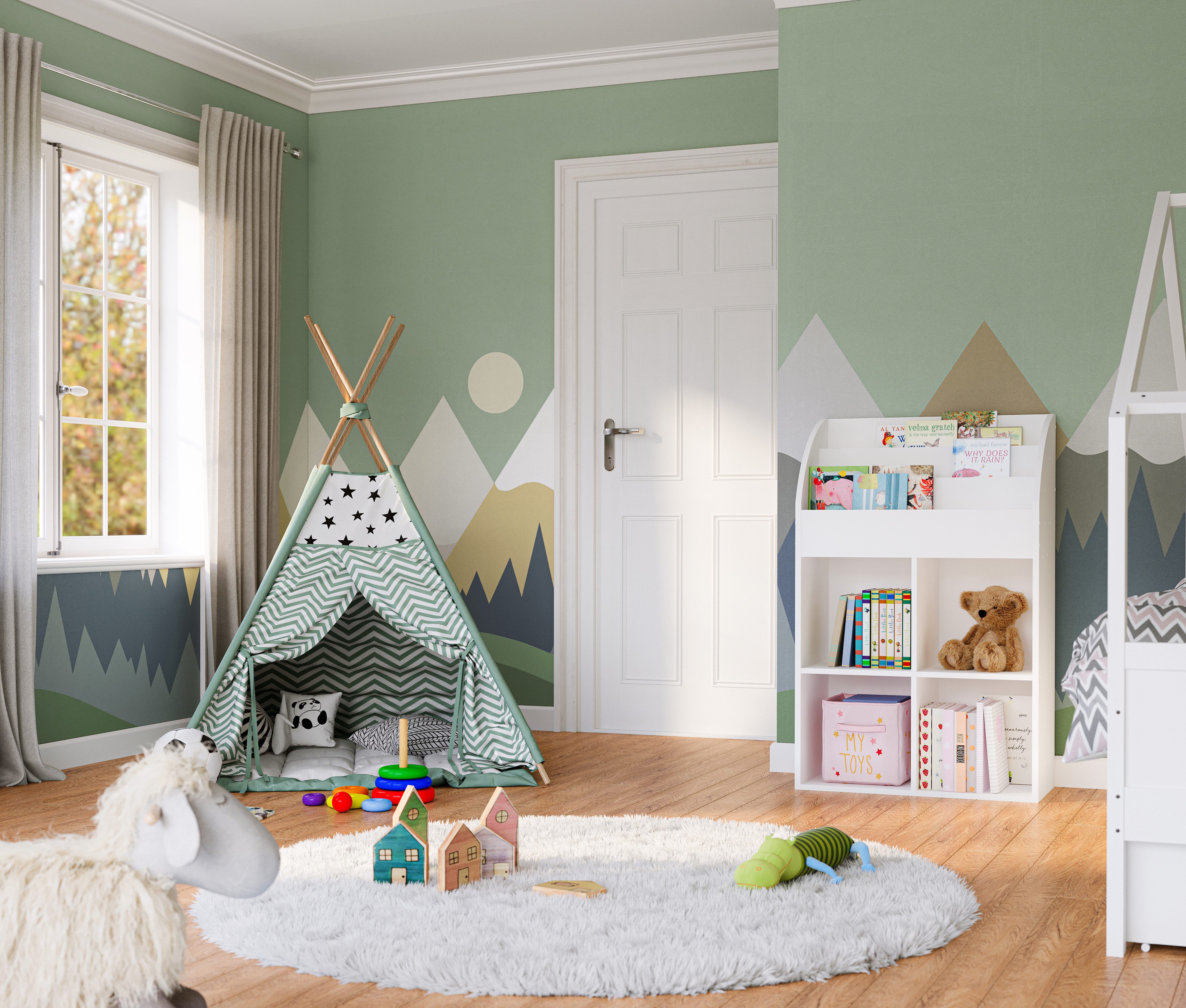 Bellabino Kinderregal Koro, weiß, inkl. 4 günstig online kaufen