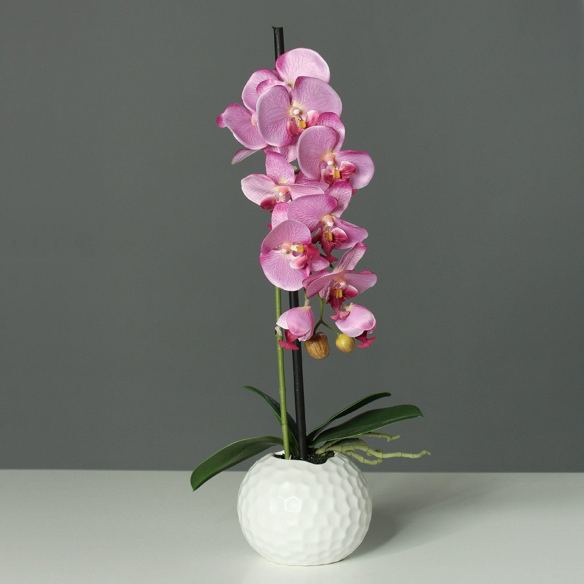 Kunstorchidee, DPI, 46 D:13cm Kunststoff H:46cm Pink Höhe cm