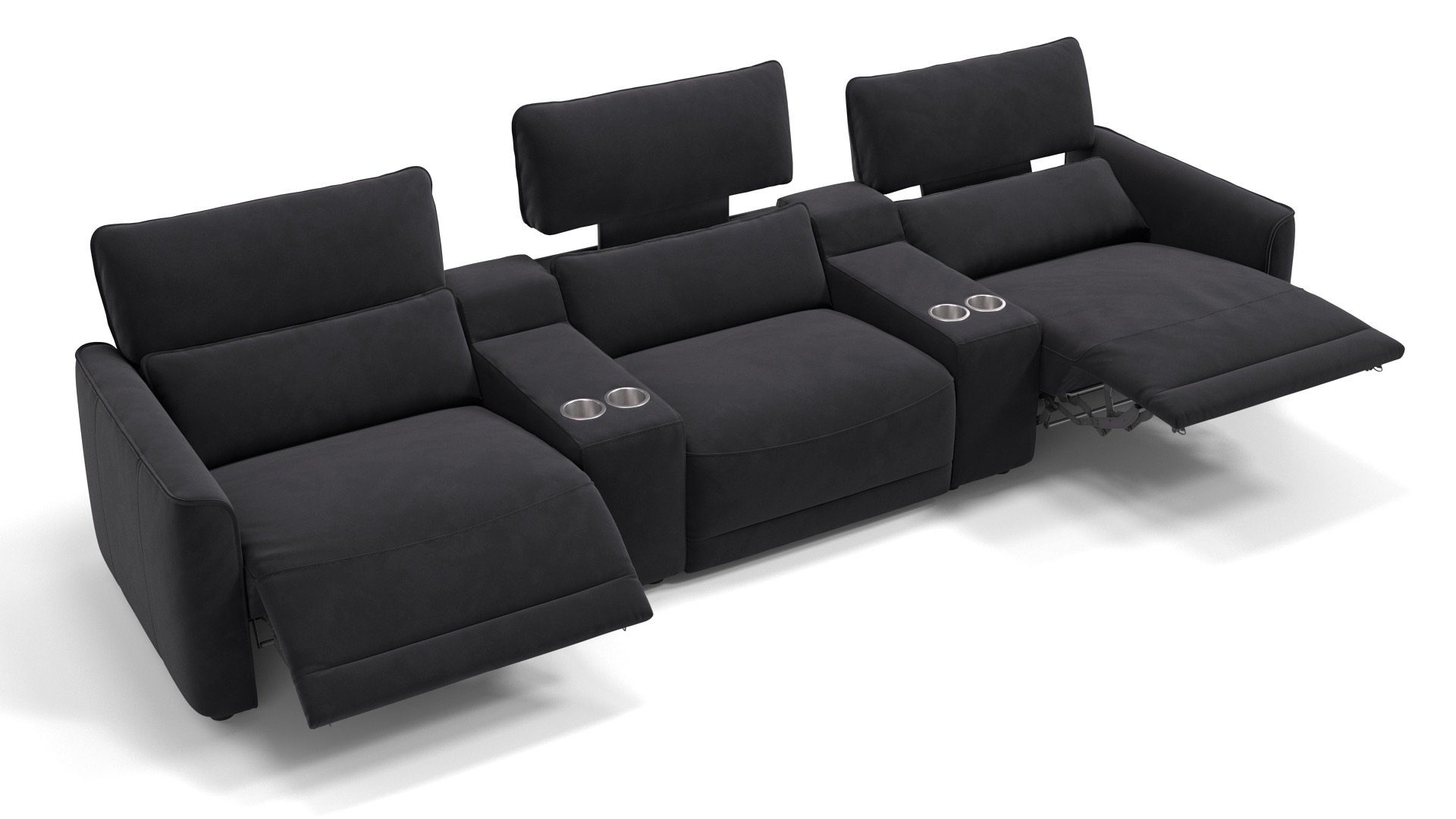 Sofanella 3-Sitzer Stoff GALA, Heimkinosofa, Kinocouch, Funktionssofa, Kinosofa, Stoff Sofas