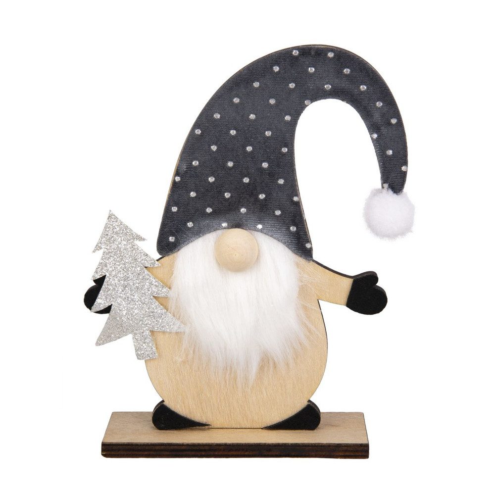MICA Weihnachtsfigur Standdeko - Wichtel mit Baum - ca. 14,5 x 4 x 18 cm günstig online kaufen