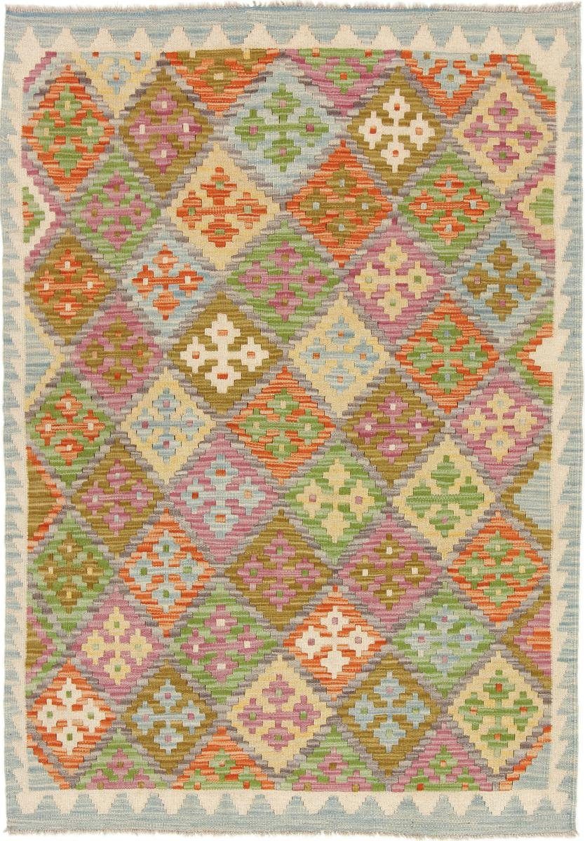Orientteppich Kelim Afghan 103x148 Handgewebter Orientteppich, Nain Trading, rechteckig, Höhe: 3 mm