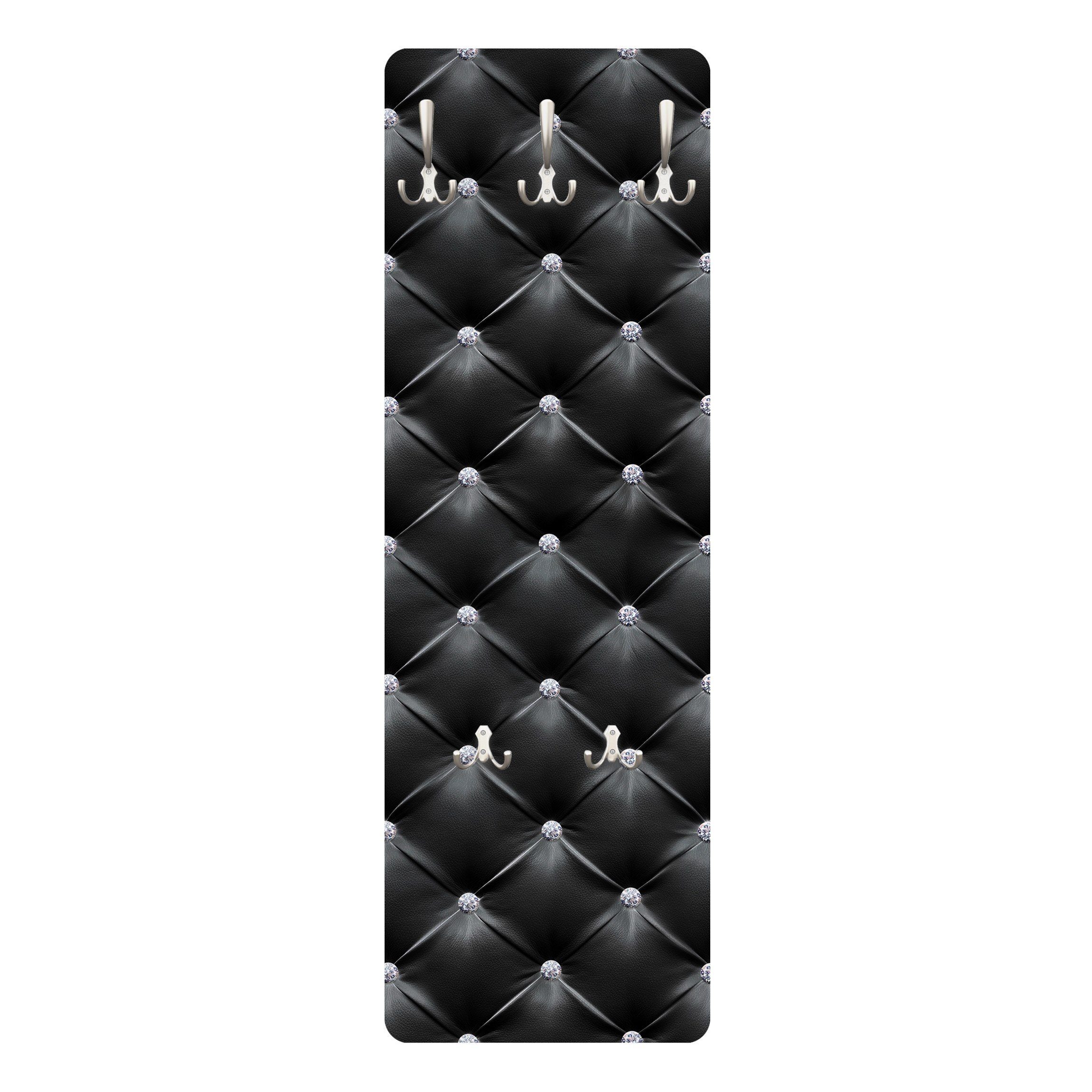 Bilderdepot24 Garderobenpaneel Design Muster Diamant Schwarz günstig online kaufen