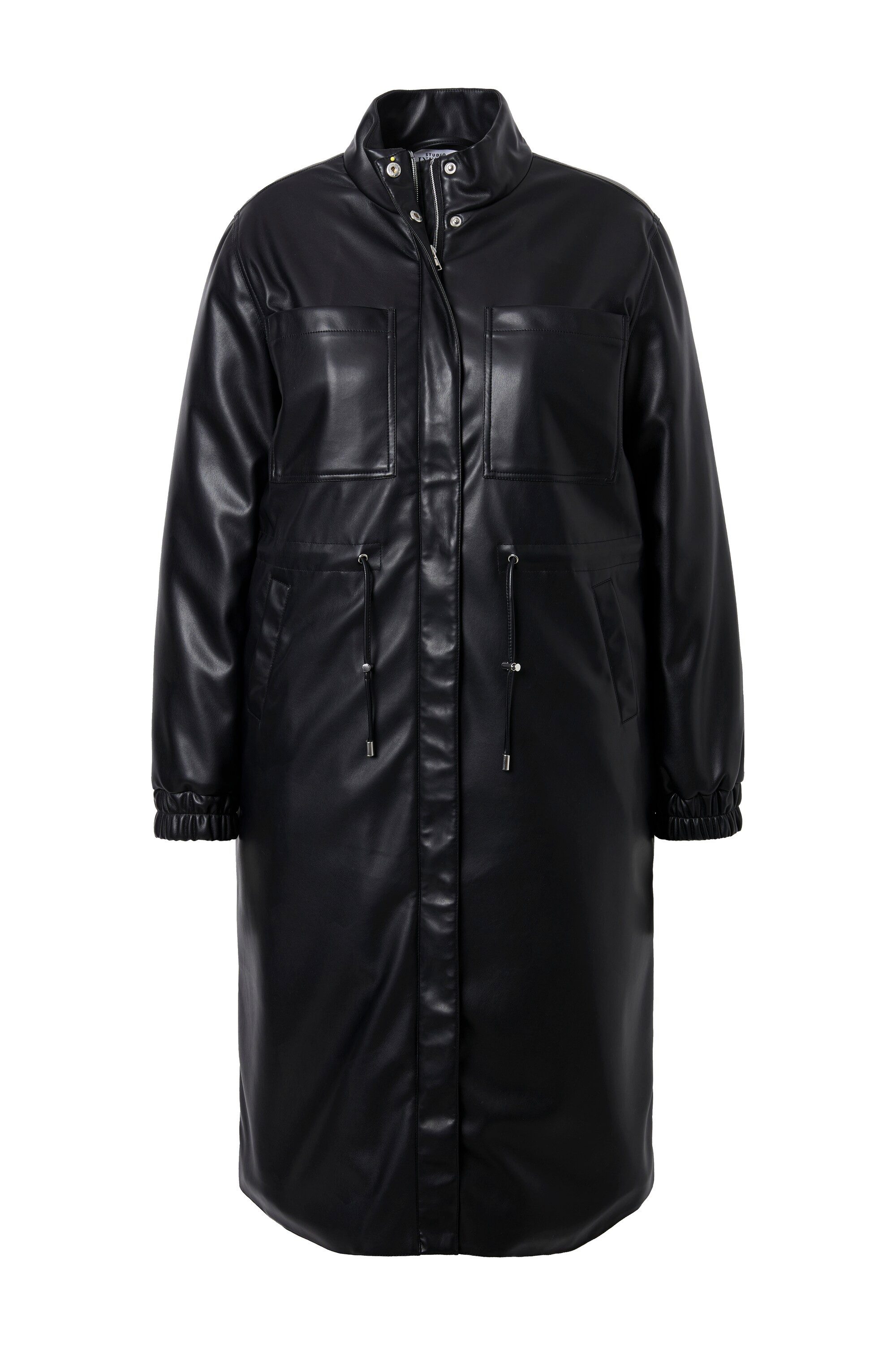 Studio Untold Ledermantel Mantel Lederoptik Taillen-Tunnelzug günstig online kaufen