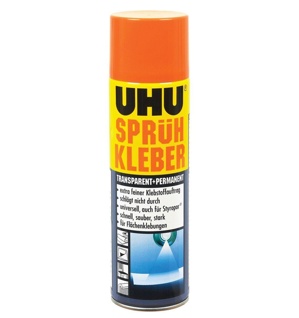 UHU Bastelkleber UHU Sprühkleber permanent + transparent 500 ml