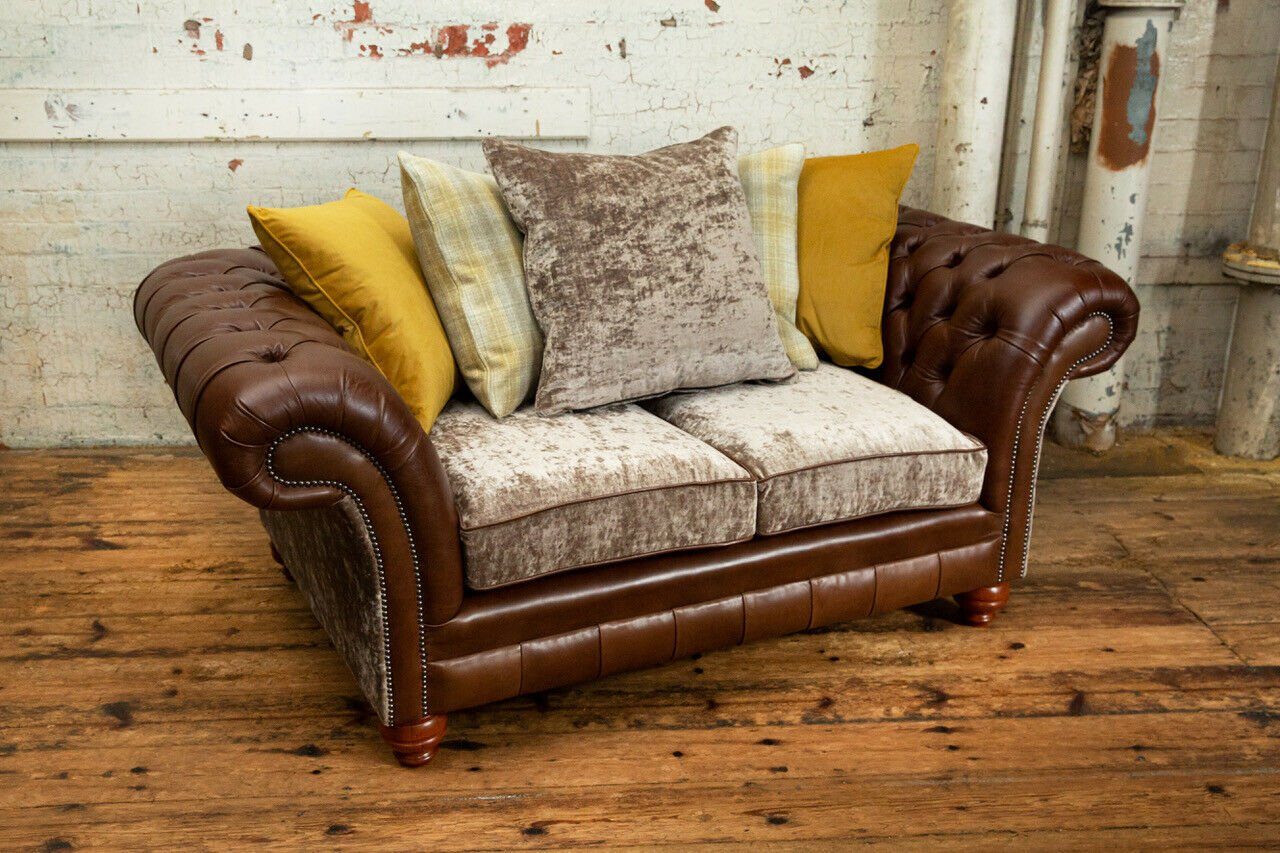 JVmoebel Chesterfield-Sofa, Chesterfield 2 Sitzer cm Sofa 185 Couch Design