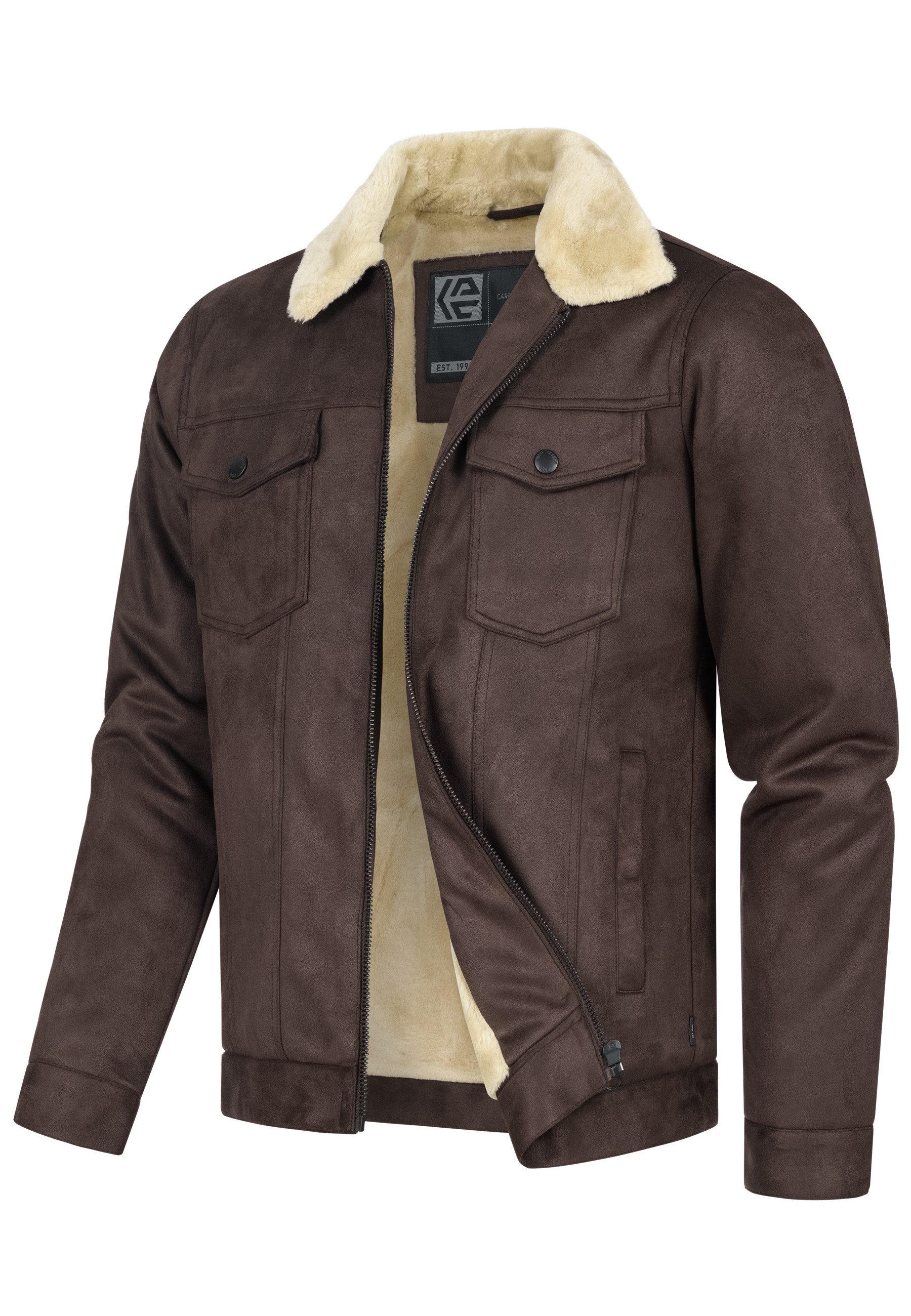 Lederjacke Herren INWoodleys Jacke Winter Herrenjacke