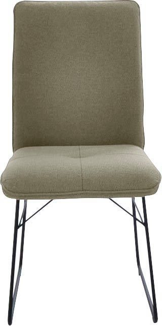 im Komfort Drahtgestell salbei Kufenstuhl Griff (1 am in & Rücken, schwarz, Wohnen K+W St), Metall Steppung Sitz