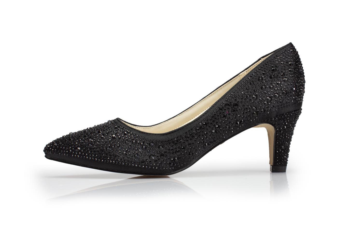 White Lady 925 zirkonia Satin-Strass - Brautschuhe Pumps – Bild 3 von 5