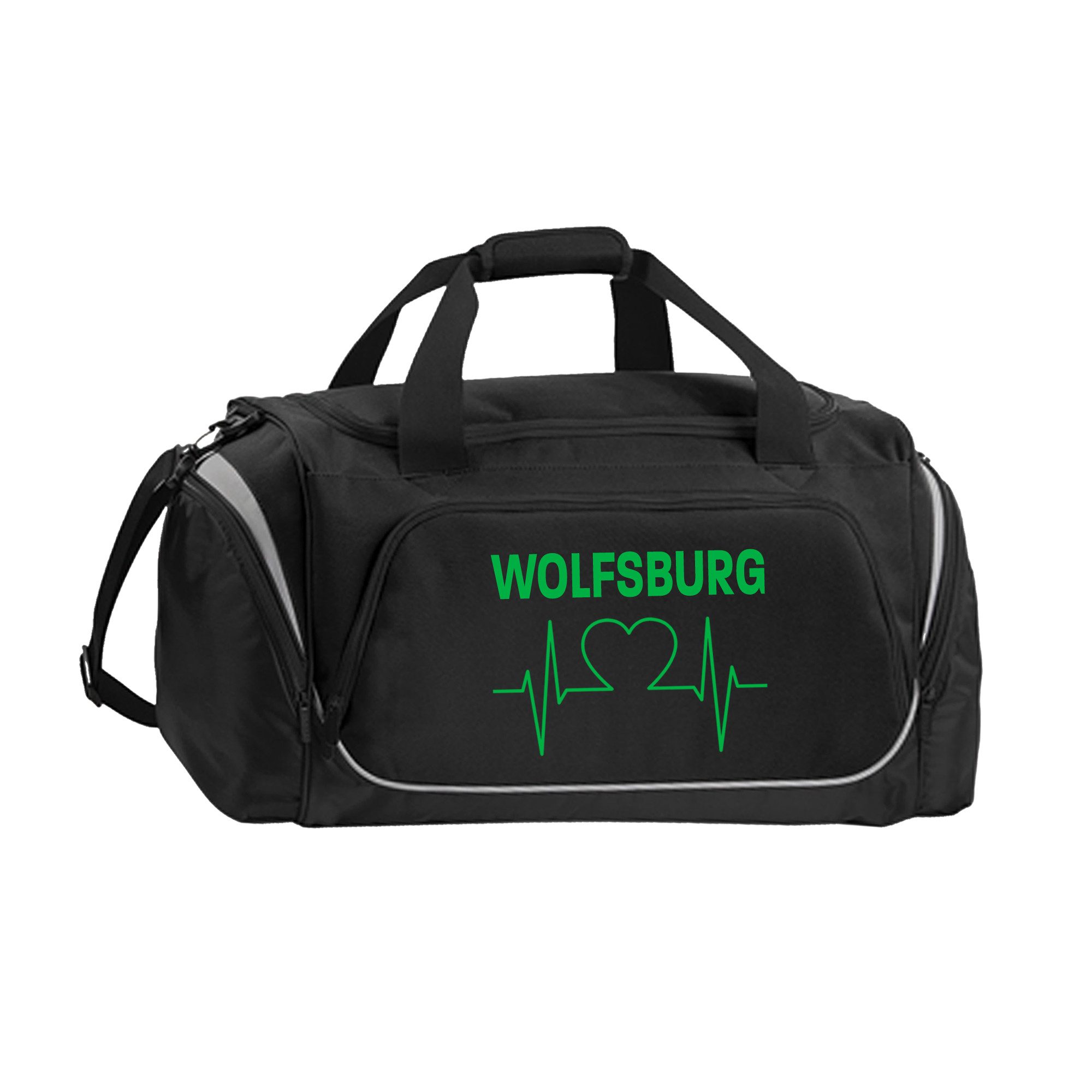 multifanshop Sporttasche Wolfsburg - Herzschlag - Tasche günstig online kaufen