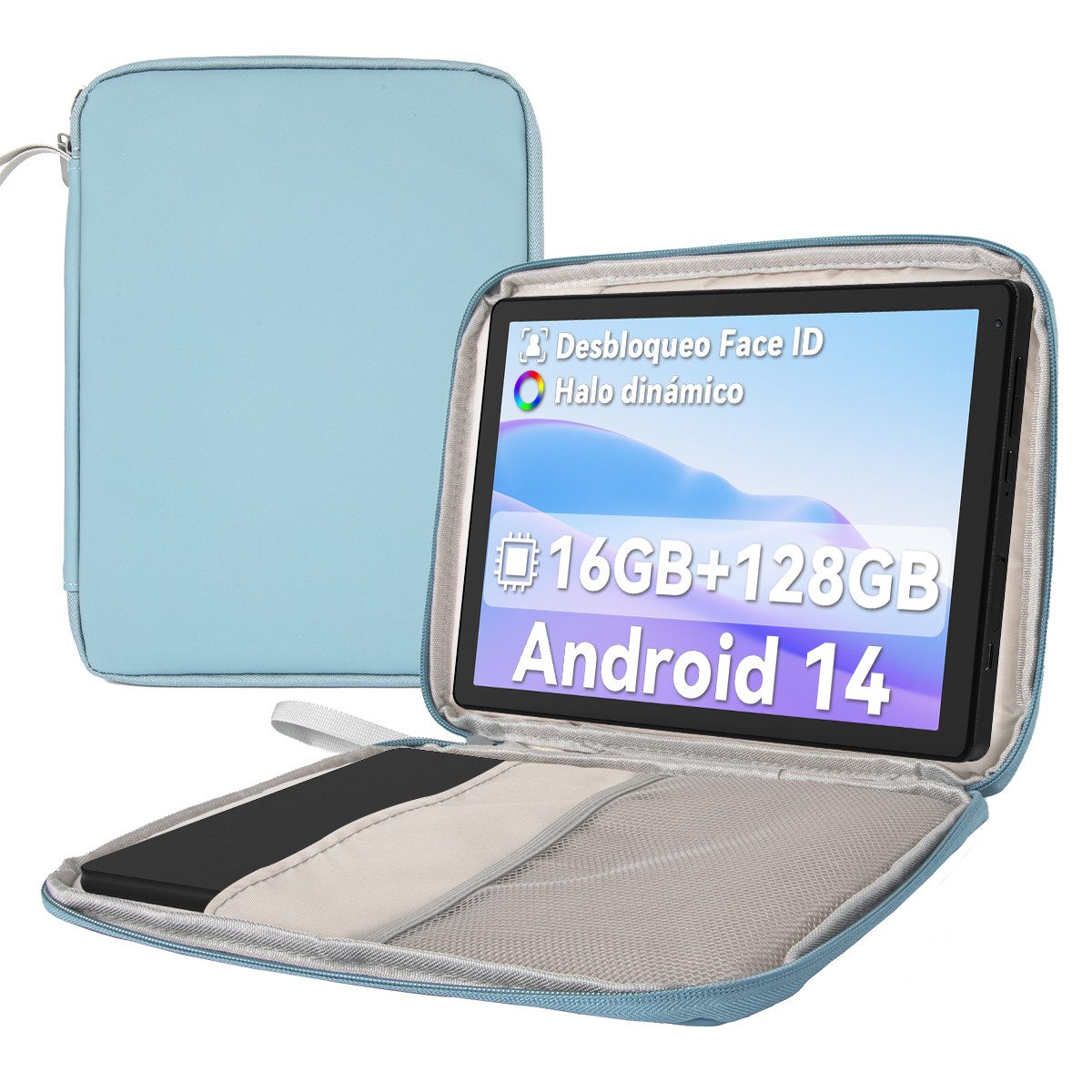 BUFO 10,4 Zoll Android 128GB+1TB Erweiterung HD 1280x800 WiFi 6 Tablet (10,4", 128 GB, Android, 2,4/5G WiFi, Octa-Core, 2,4/5G WiFi, Bluetooth 5.3, 5000 mAh Akk)