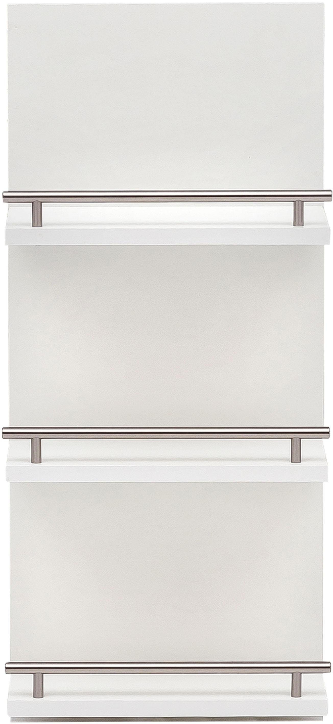 Schildmeyer Wandregal Nikosia, Breite 30 cm, 3 Ablagen, mit Metallreling günstig online kaufen