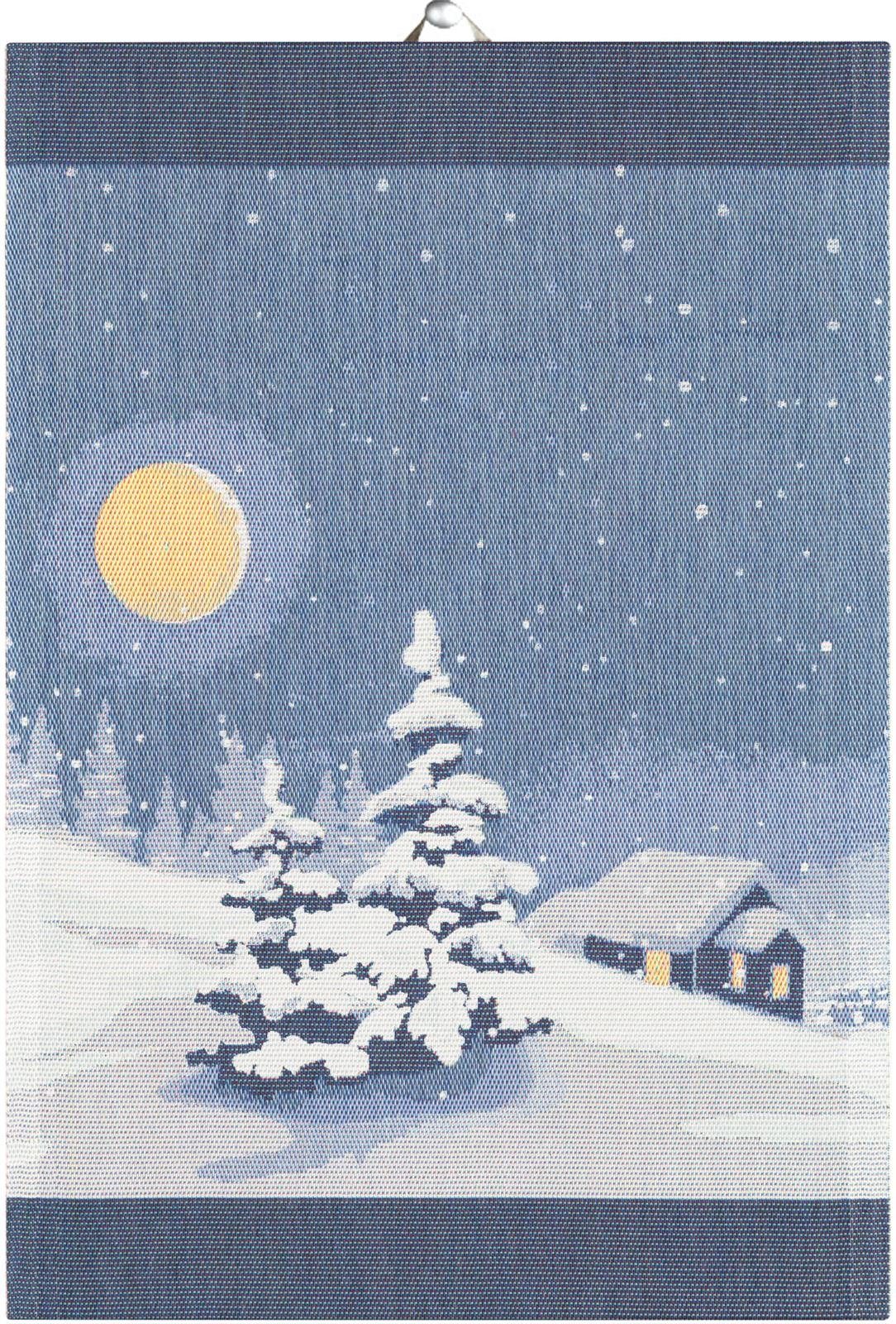 Ekelund Geschirrtuch Küchenhandtuch Vinternatt 35x50 cm, (1-tlg., 1 x Geschirrtuch), Pixel gewebt (6-farbig)