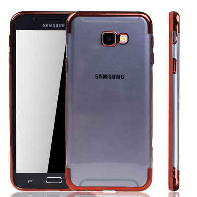 König Design Handyhülle Samsung Galaxy J4 Plus, Samsung Galaxy J4 Plus Handyhülle Bumper Backcover Rot