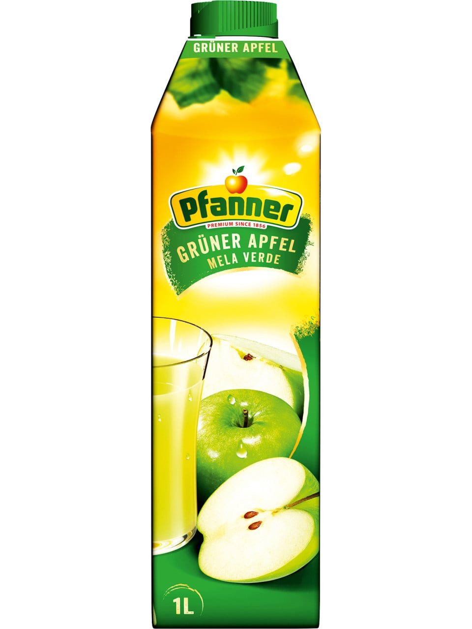 Pfanner Weinglas Pfanner Saft Grüner Apfel 40% 1 l, Samt